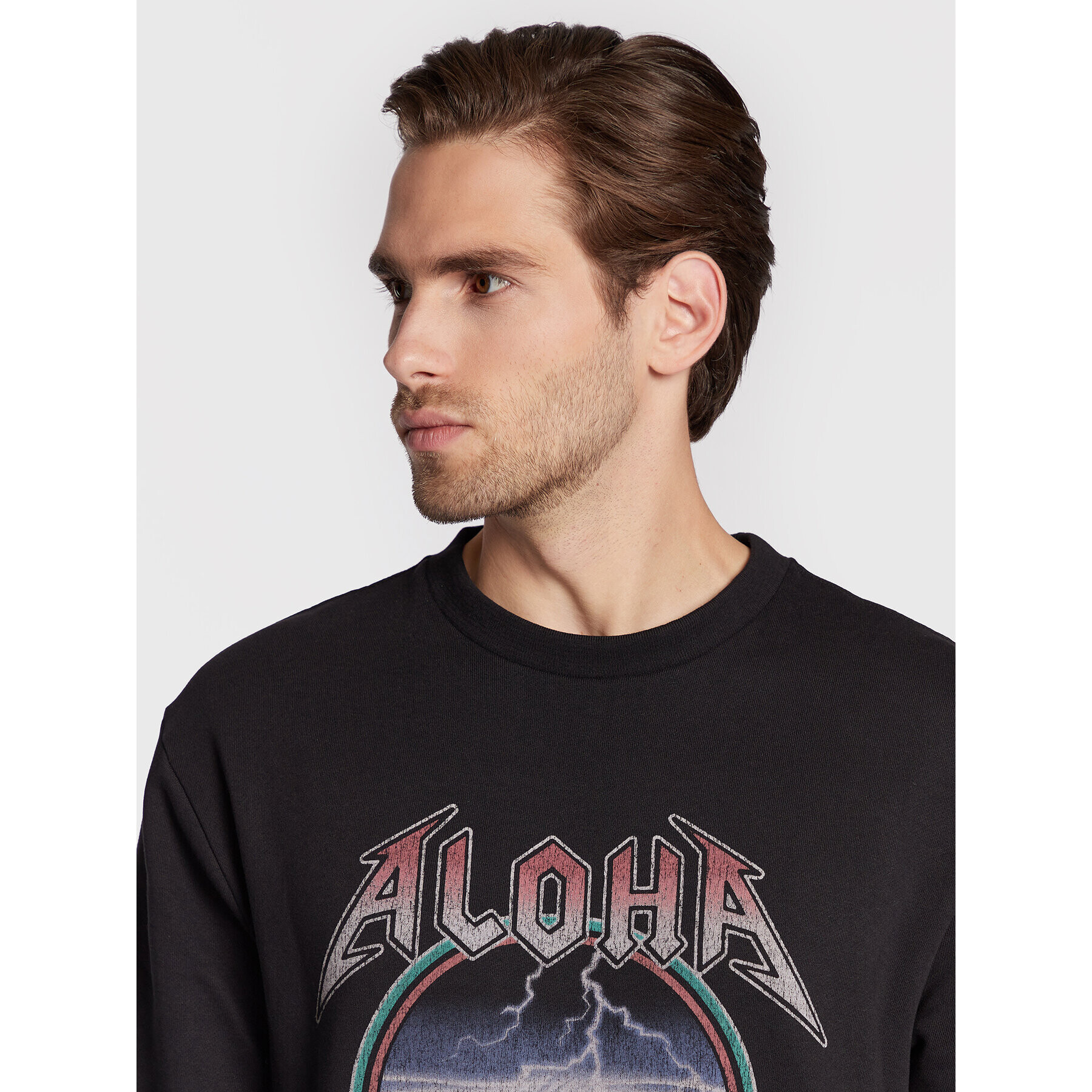Quiksilver Суитшърт Rock Waves EQYFT04688 Черен Regular Fit - Pepit.bg