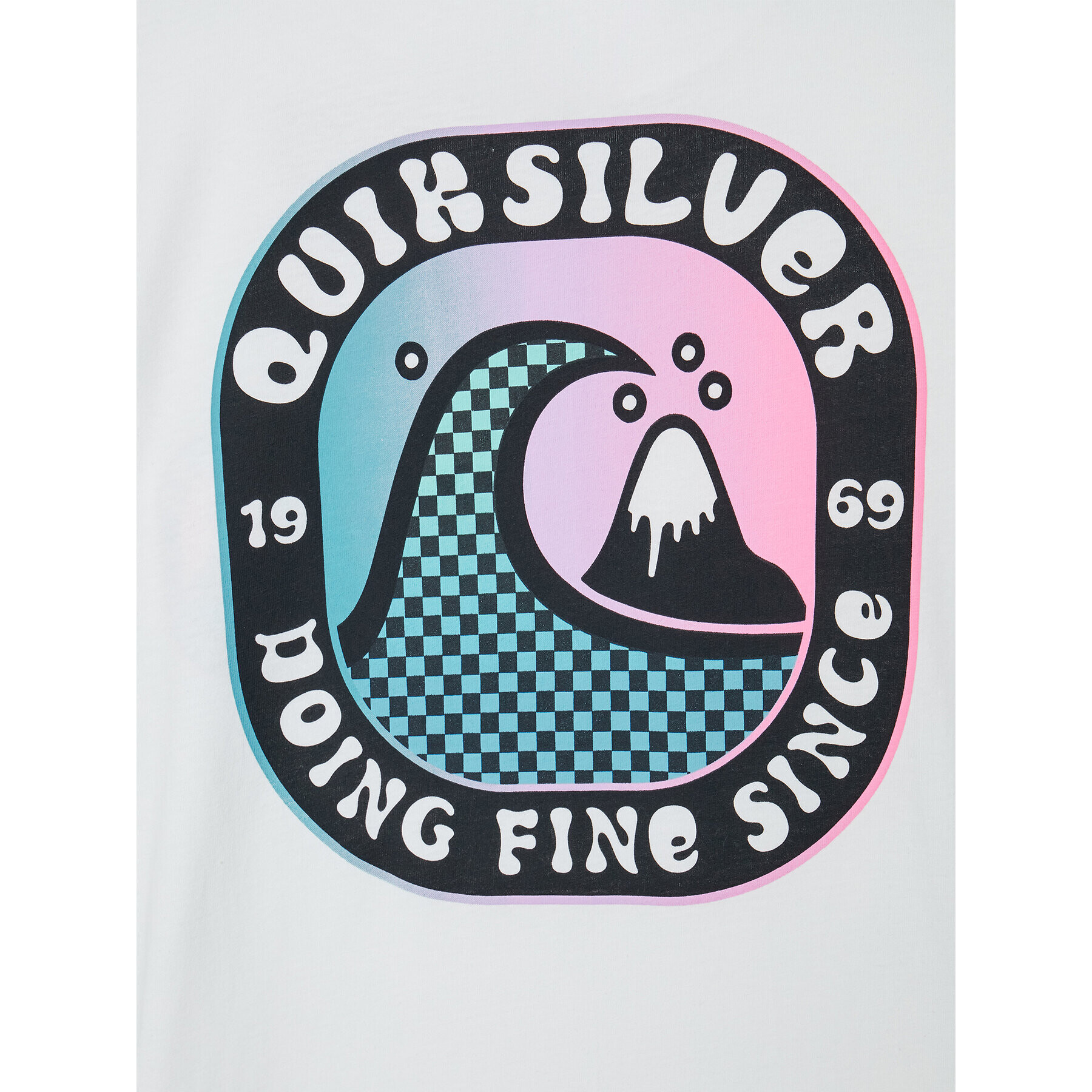 Quiksilver Тишърт Closed Bubble EQBZT04420 Бял Regular Fit - Pepit.bg