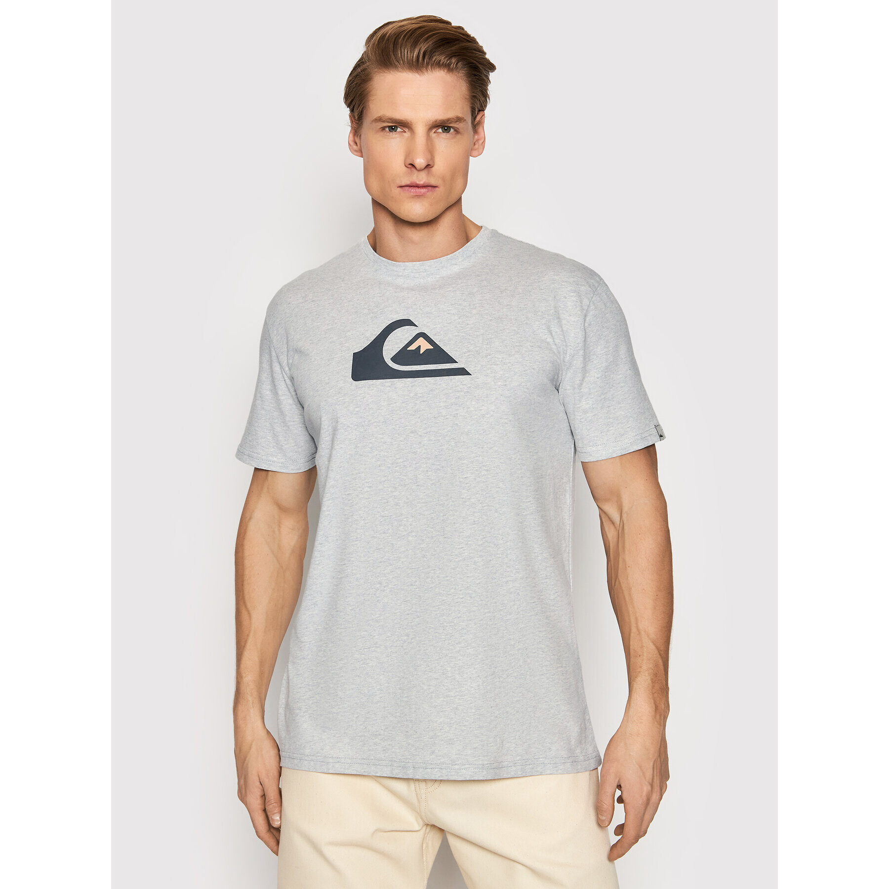 Quiksilver Тишърт Comp EQYZT06534 Сив Regular Fit - Pepit.bg