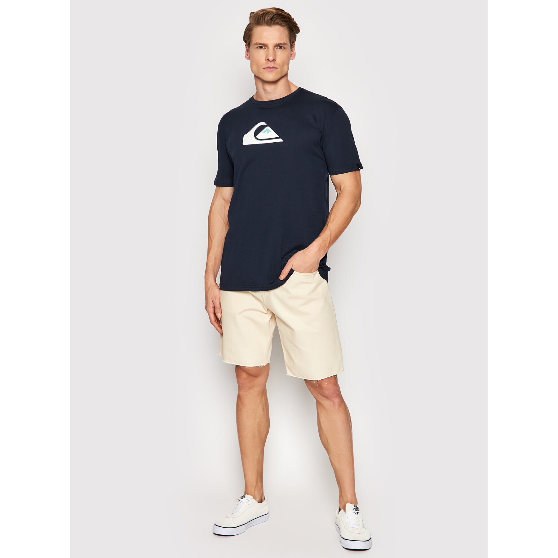 Quiksilver Тишърт Comp EQYZT06534 Тъмносин Regular Fit - Pepit.bg
