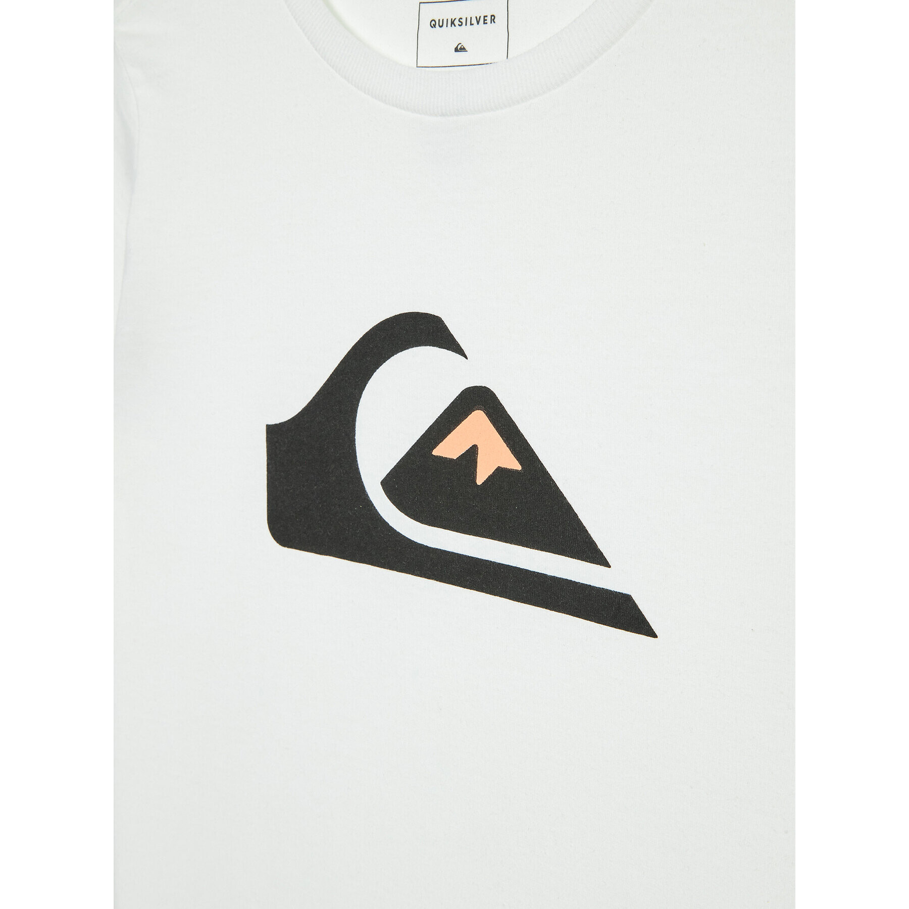 Quiksilver Тишърт Comp Logo EQBZT04369 Бял Regular Fit - Pepit.bg