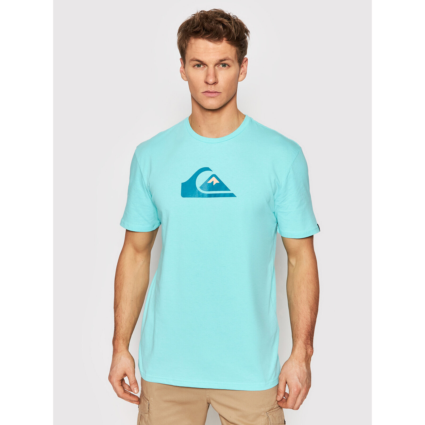 Quiksilver Тишърт Comp Logo EQYZT06534 Син Regular Fit - Pepit.bg
