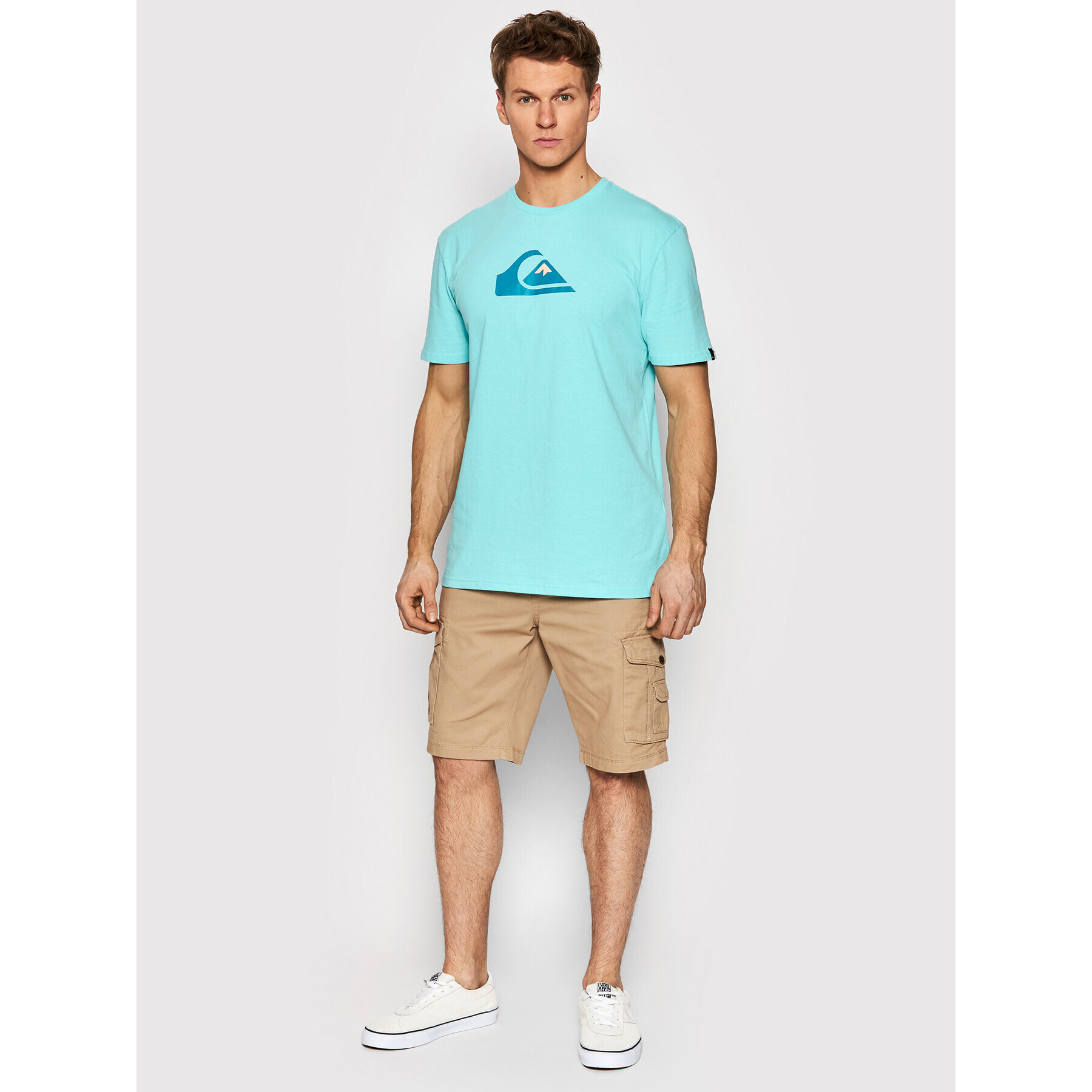 Quiksilver Тишърт Comp Logo EQYZT06534 Син Regular Fit - Pepit.bg