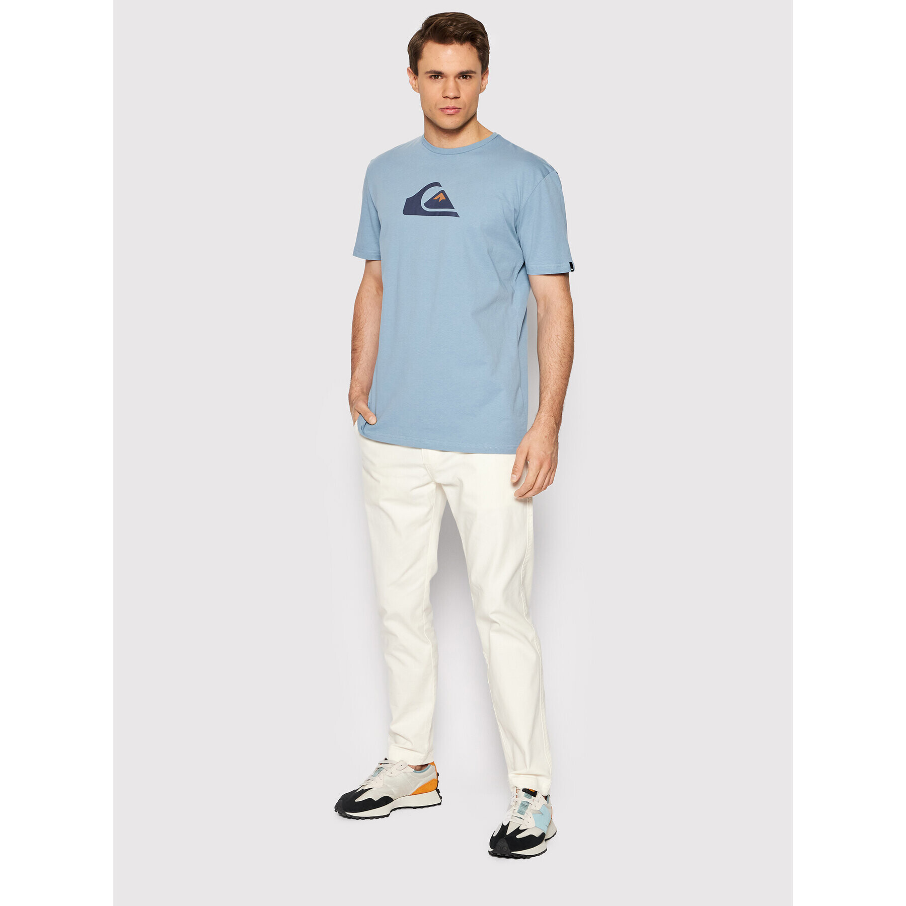 Quiksilver Тишърт Comp Logo EQYZT06534 Син Regular Fit - Pepit.bg