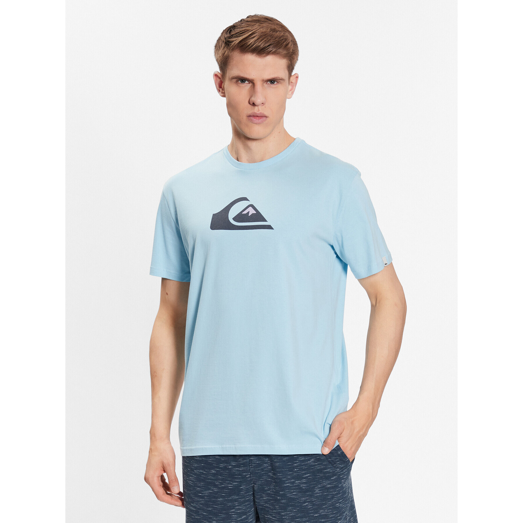 Quiksilver Тишърт Comp Logo EQYZT06534 Син Regular Fit - Pepit.bg