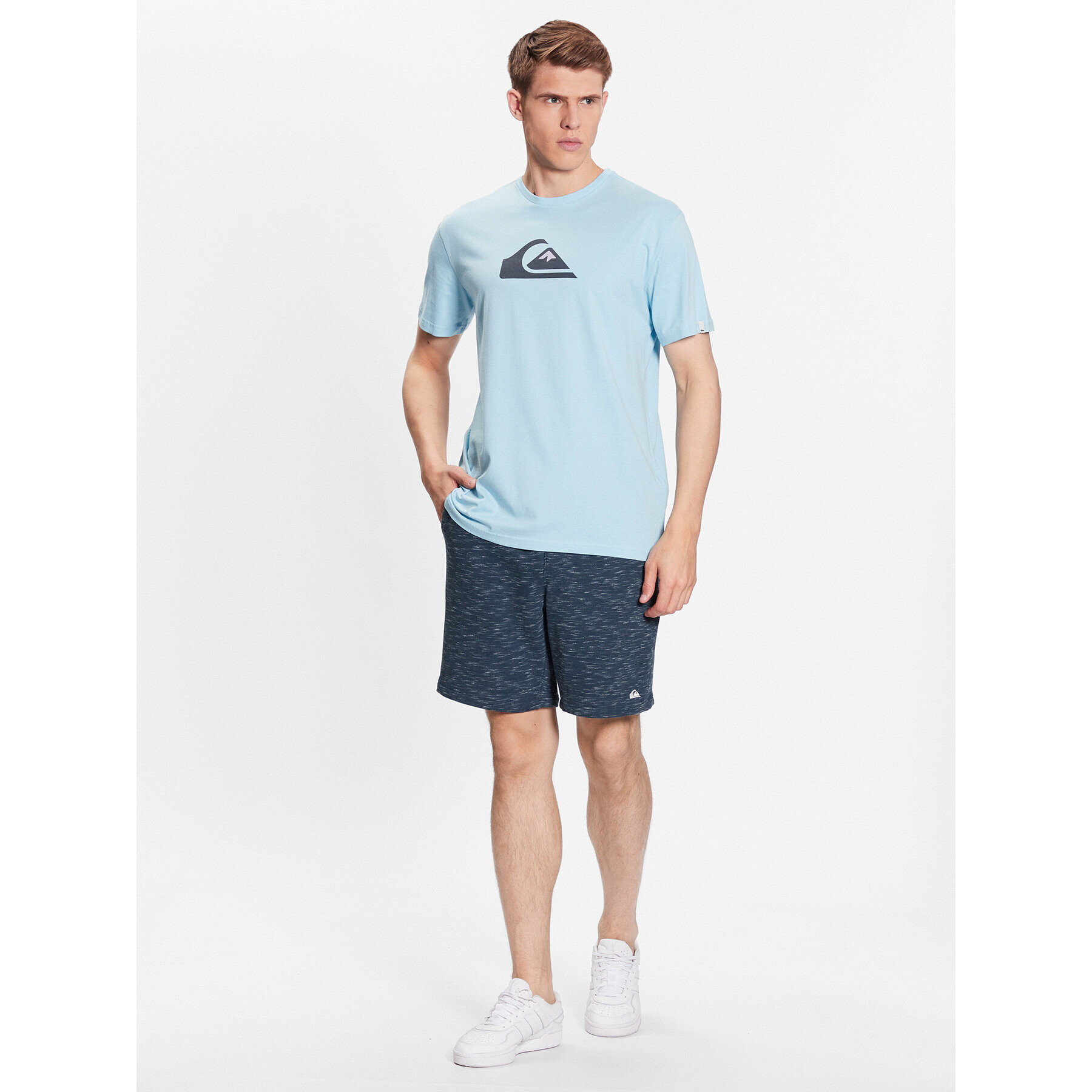 Quiksilver Тишърт Comp Logo EQYZT06534 Син Regular Fit - Pepit.bg