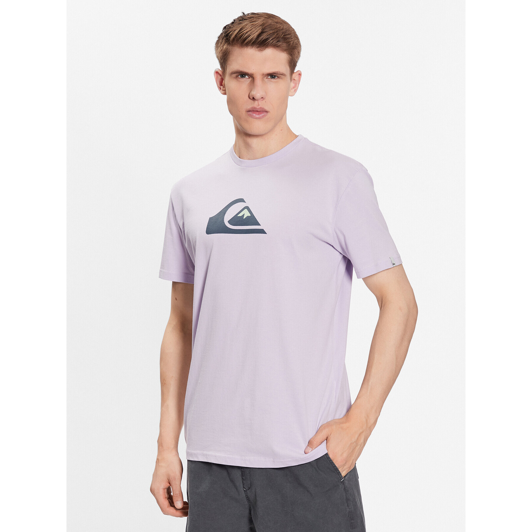 Quiksilver Тишърт Comp Logo EQYZT06534 Виолетов Regular Fit - Pepit.bg