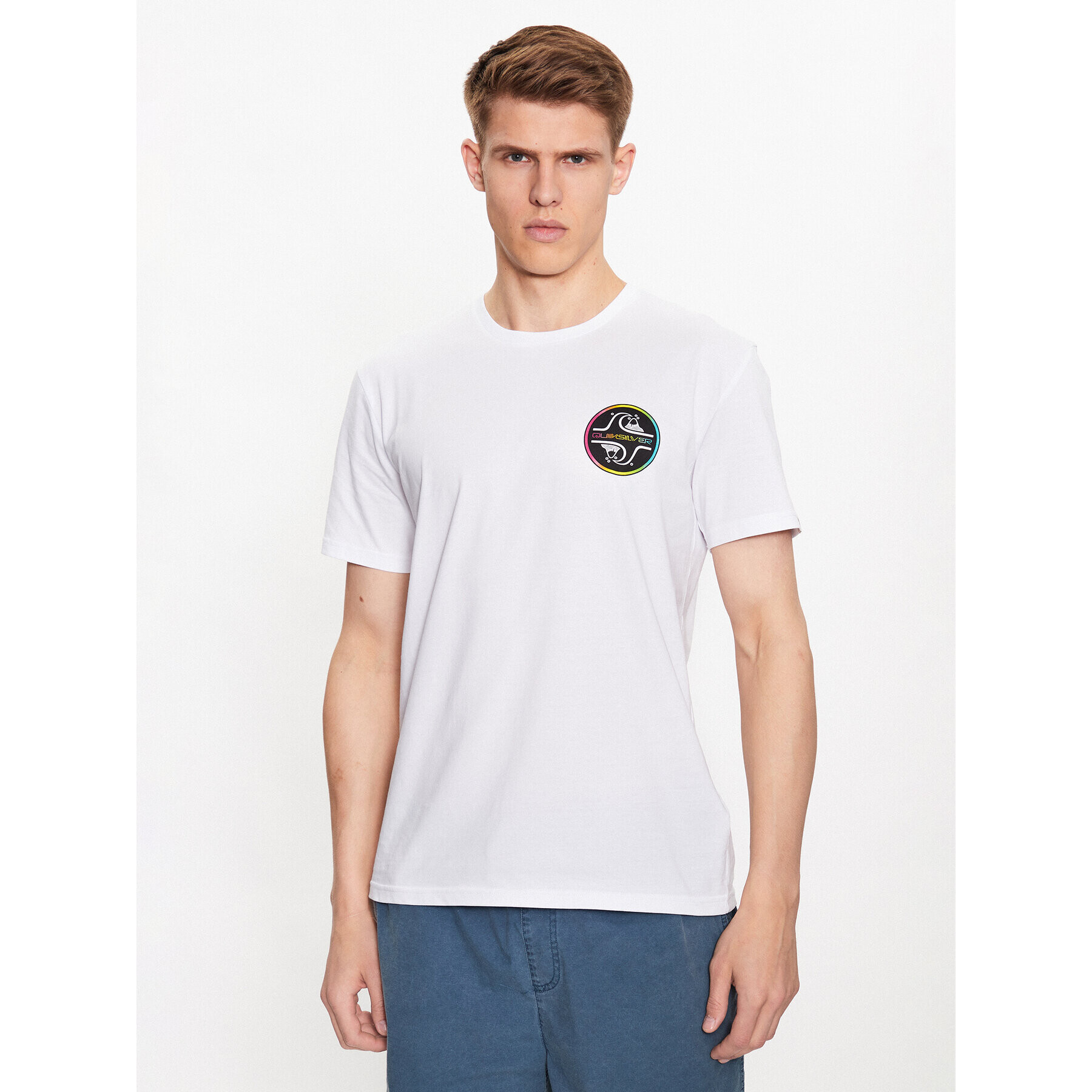 Quiksilver Тишърт Core Bubble EQYZT07232 Бял Regular Fit - Pepit.bg