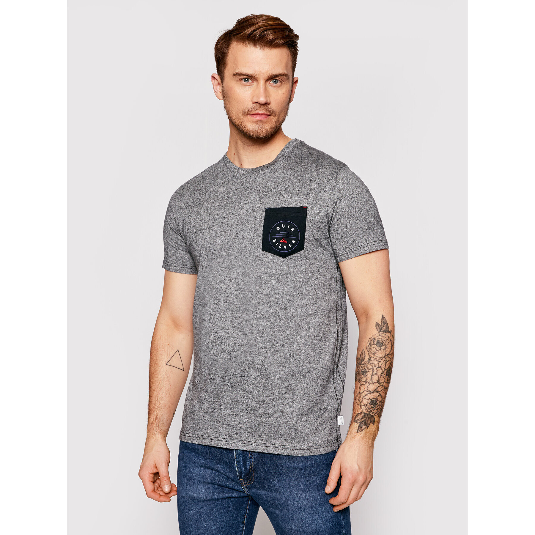 Quiksilver Тишърт EQYKT04120 Сив Regular Fit - Pepit.bg