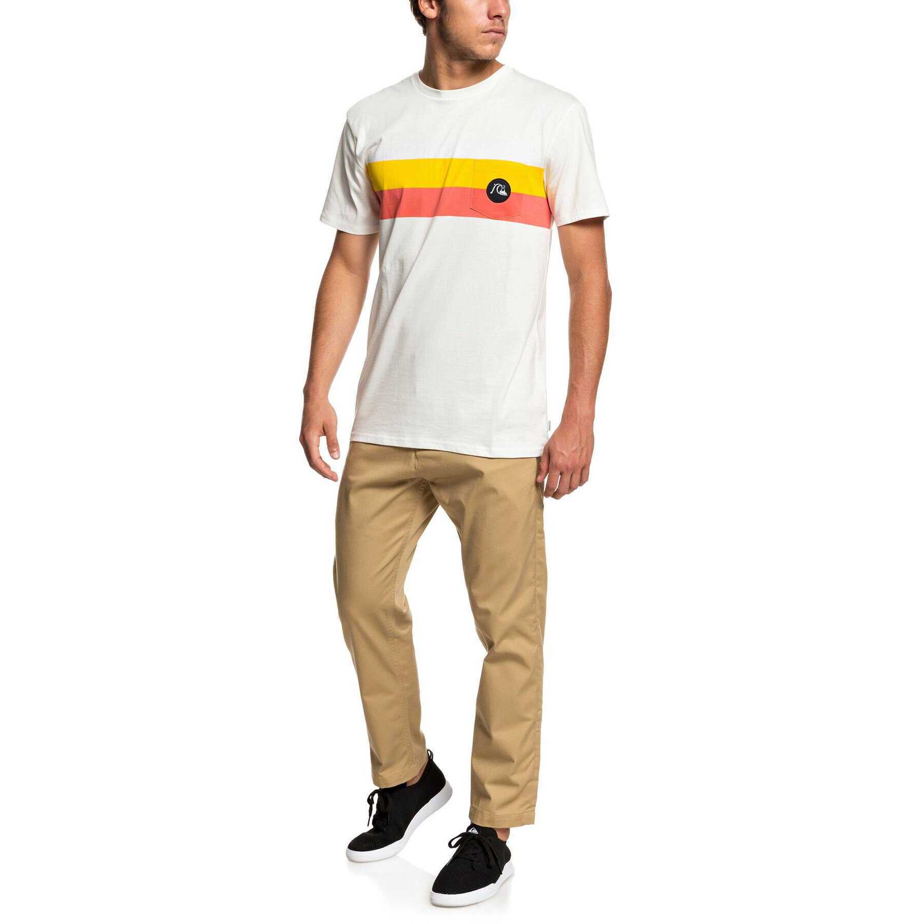 Quiksilver Тишърт EQYZT05220 Бял Regular Fit - Pepit.bg