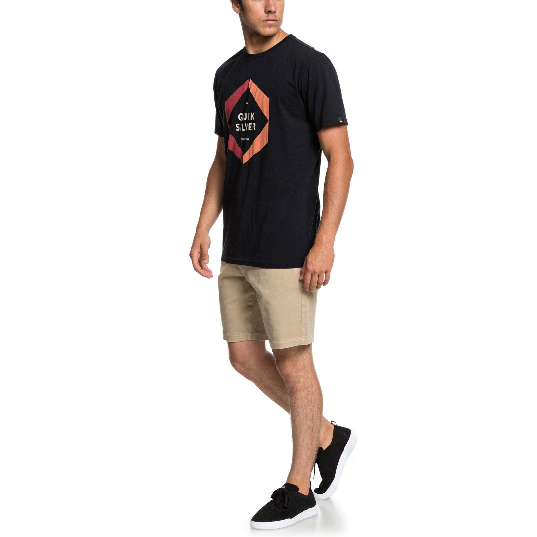 Quiksilver Тишърт EQYZT05260 Черен Regular Fit - Pepit.bg