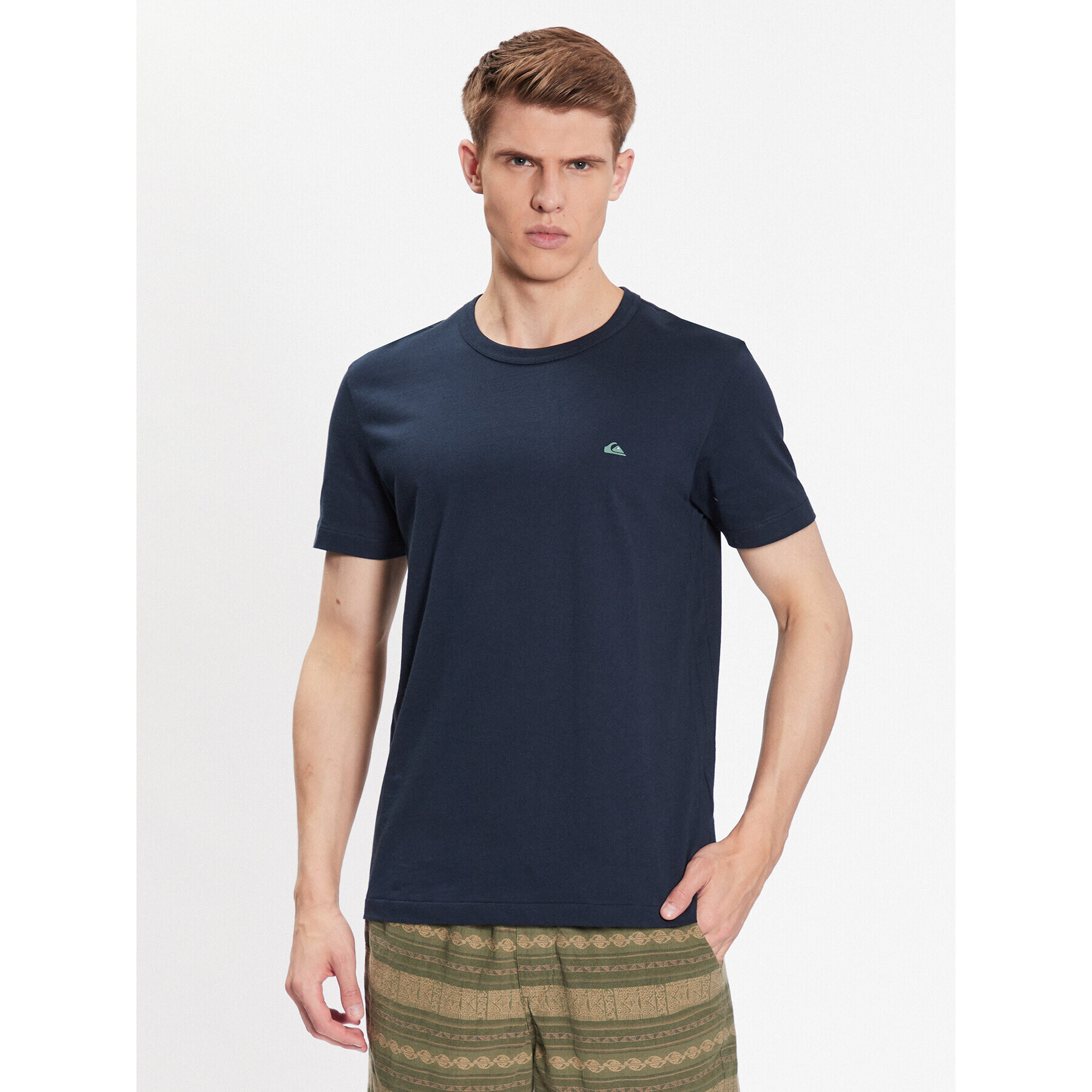 Quiksilver Тишърт Essentials EQYKT04092 Тъмносин Regular Fit - Pepit.bg
