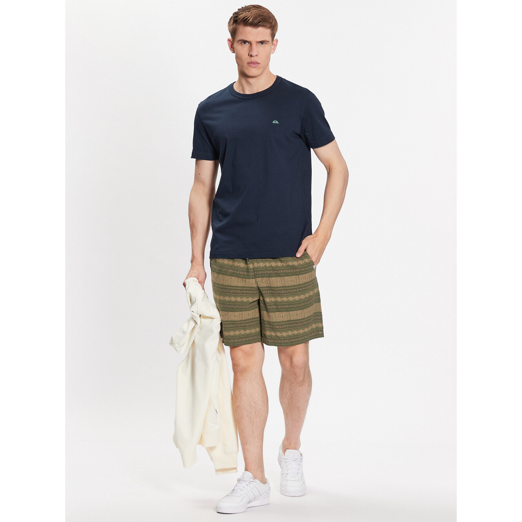 Quiksilver Тишърт Essentials EQYKT04092 Тъмносин Regular Fit - Pepit.bg