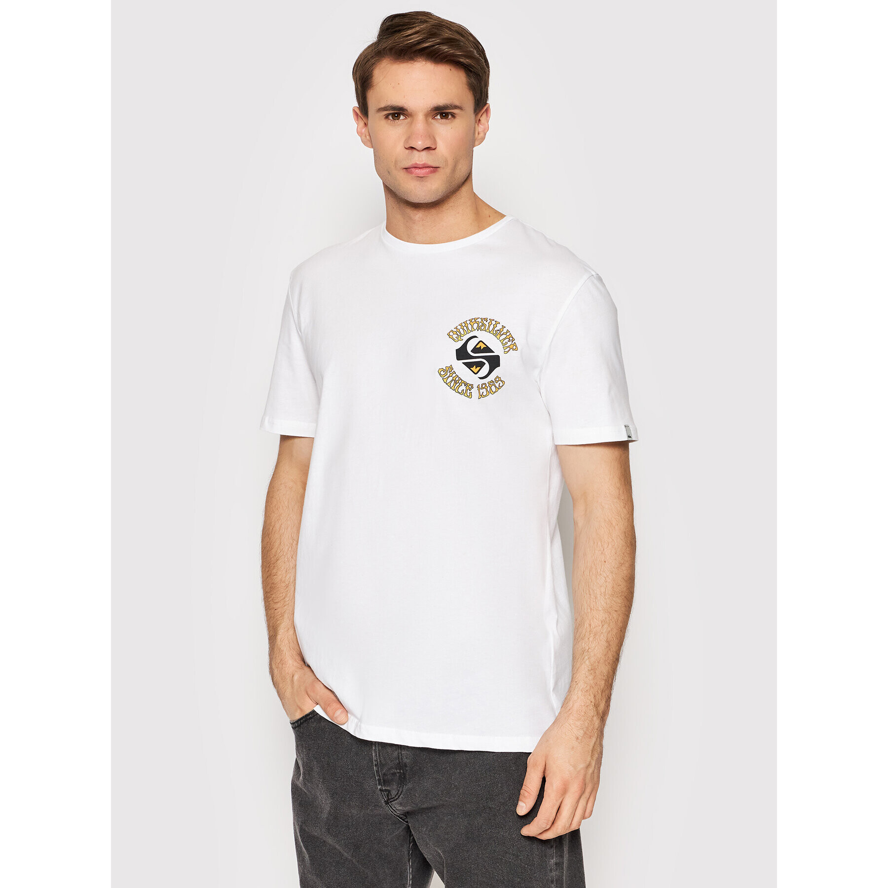 Quiksilver Тишърт Golden Hours EQYZT06660 Бял Regular Fit - Pepit.bg