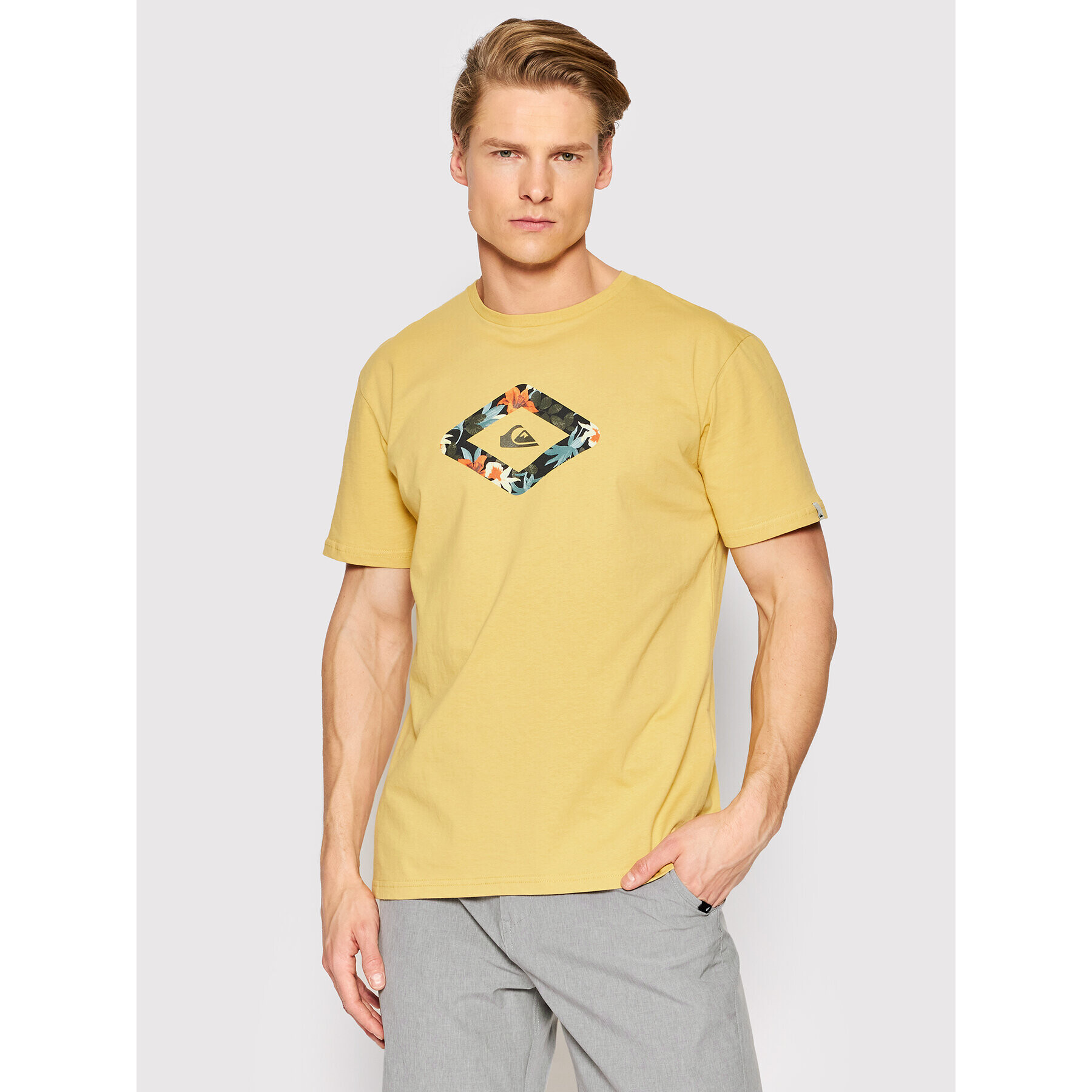 Quiksilver Тишърт Let It Ride EQYZT06664 Жълт Regular Fit - Pepit.bg