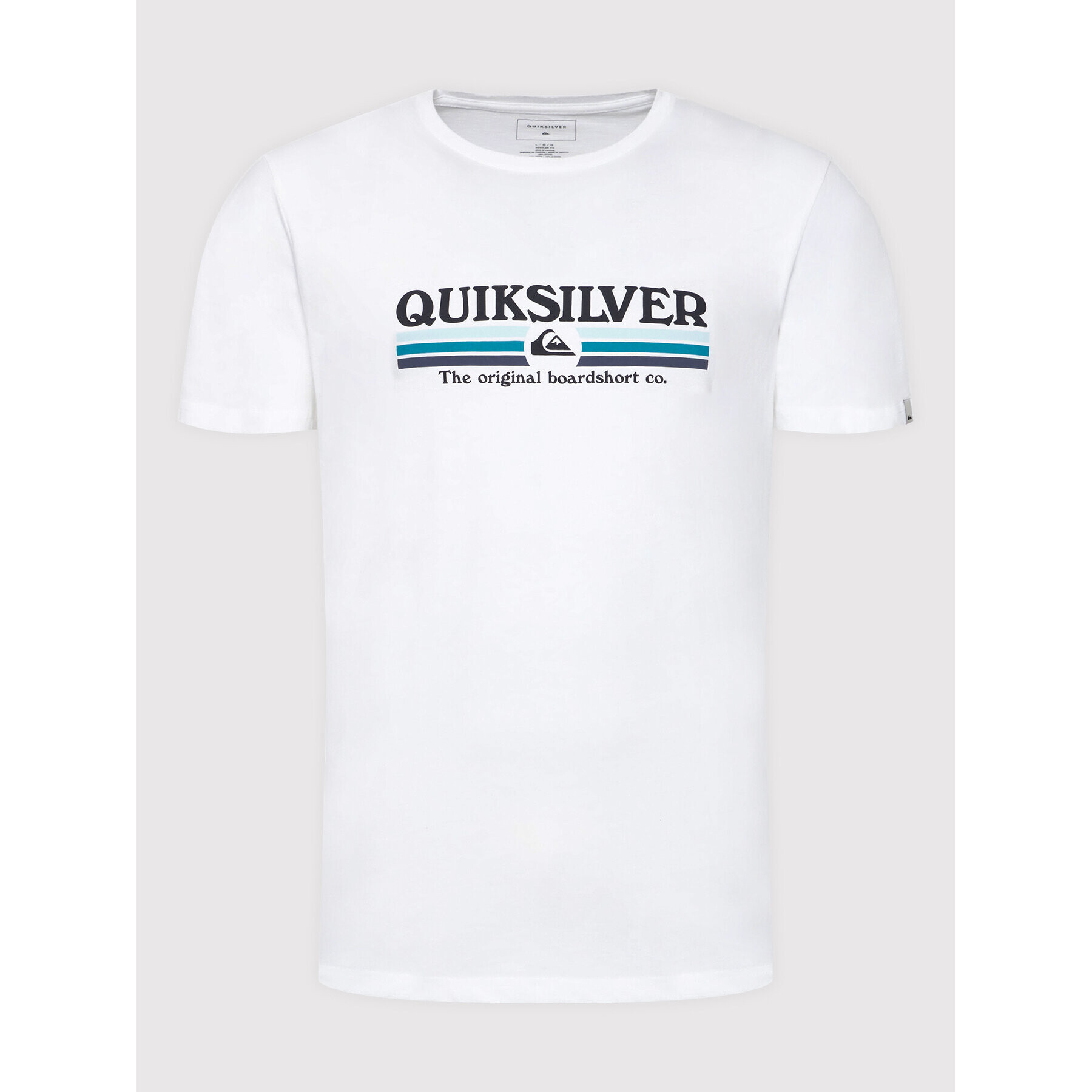 Quiksilver Тишърт Lined Up EQYZT06657 Бял Regular Fit - Pepit.bg