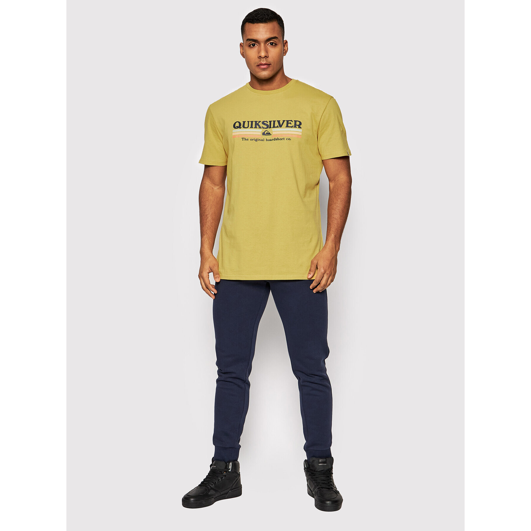 Quiksilver Тишърт Lined Up EQYZT06657 Жълт Regular Fit - Pepit.bg