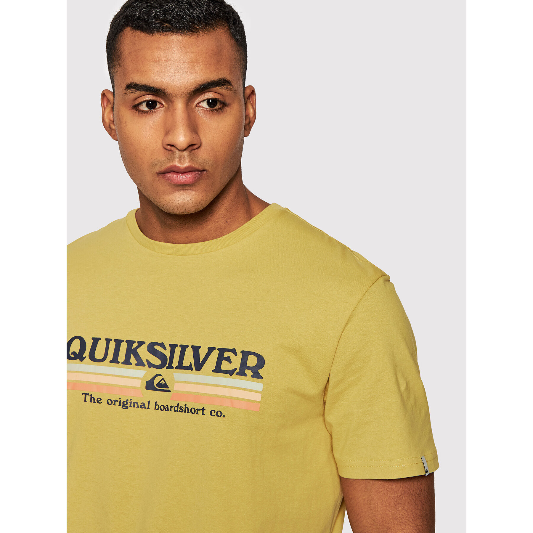 Quiksilver Тишърт Lined Up EQYZT06657 Жълт Regular Fit - Pepit.bg
