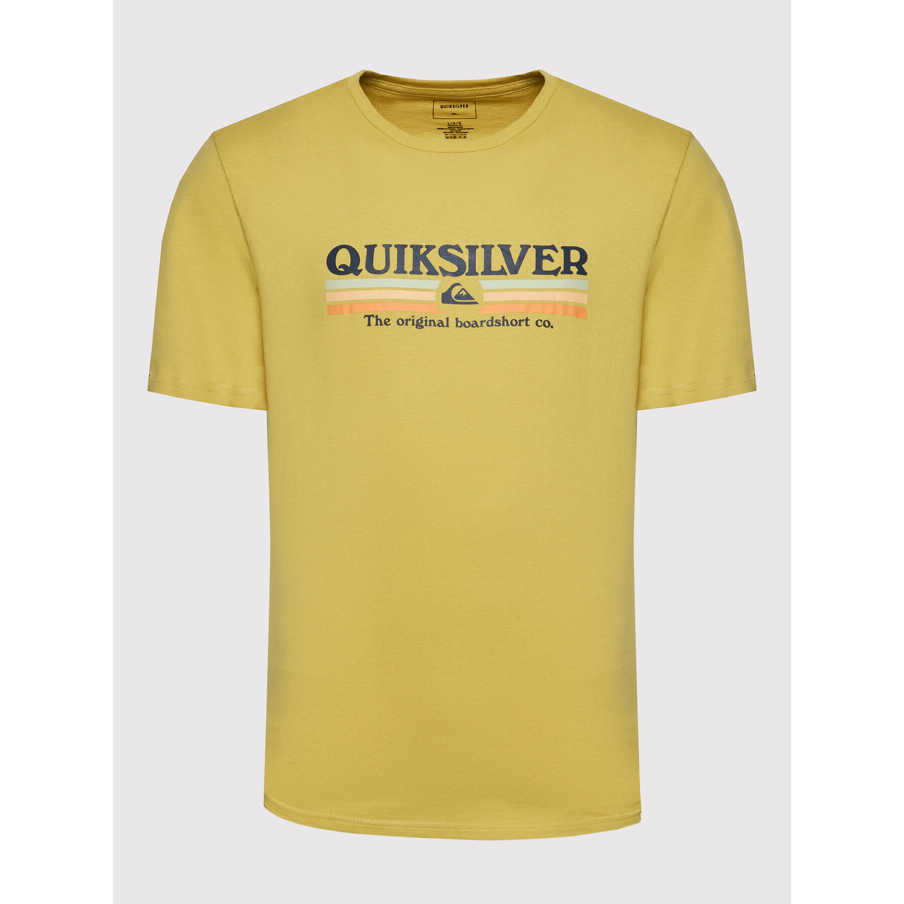 Quiksilver Тишърт Lined Up EQYZT06657 Жълт Regular Fit - Pepit.bg