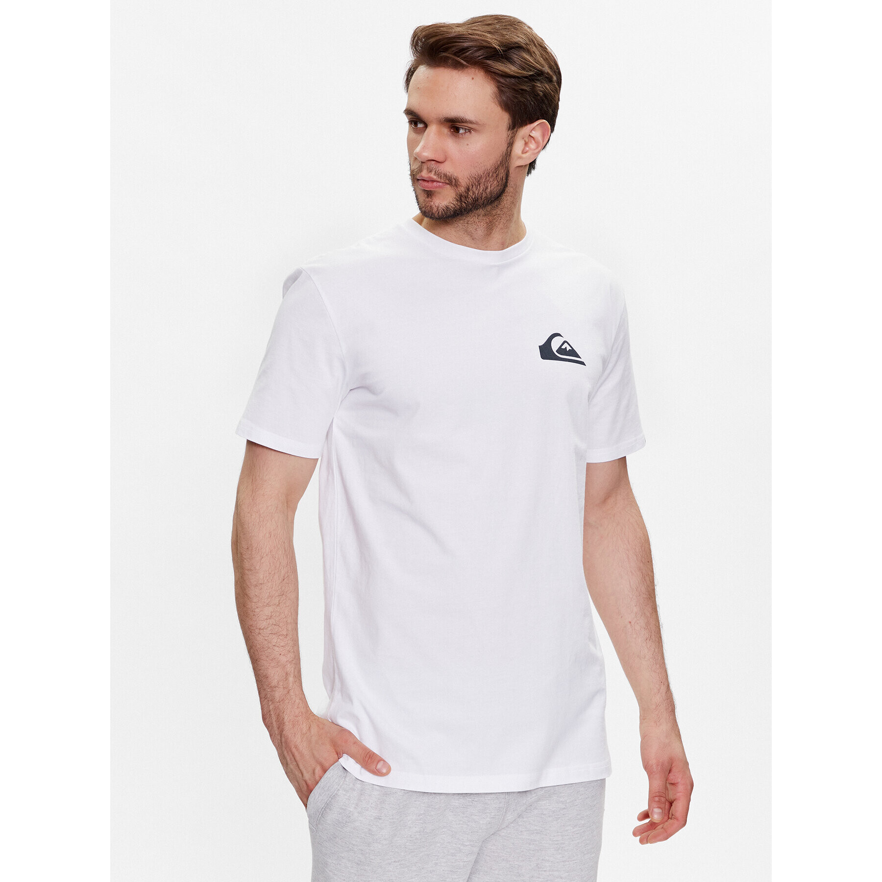 Quiksilver Тишърт Mini Logo EQYZT07215 Бял Regular Fit - Pepit.bg