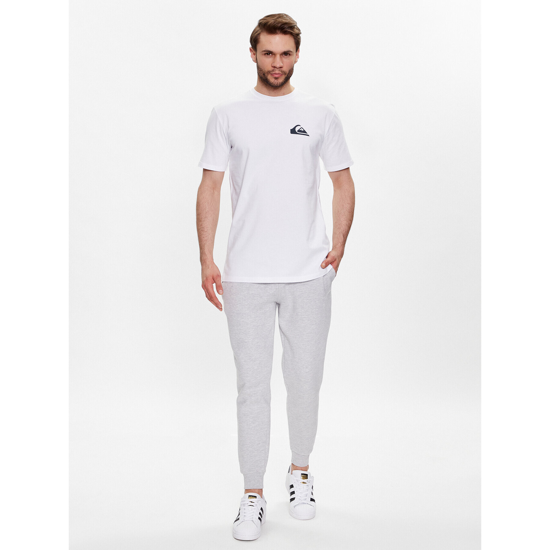 Quiksilver Тишърт Mini Logo EQYZT07215 Бял Regular Fit - Pepit.bg