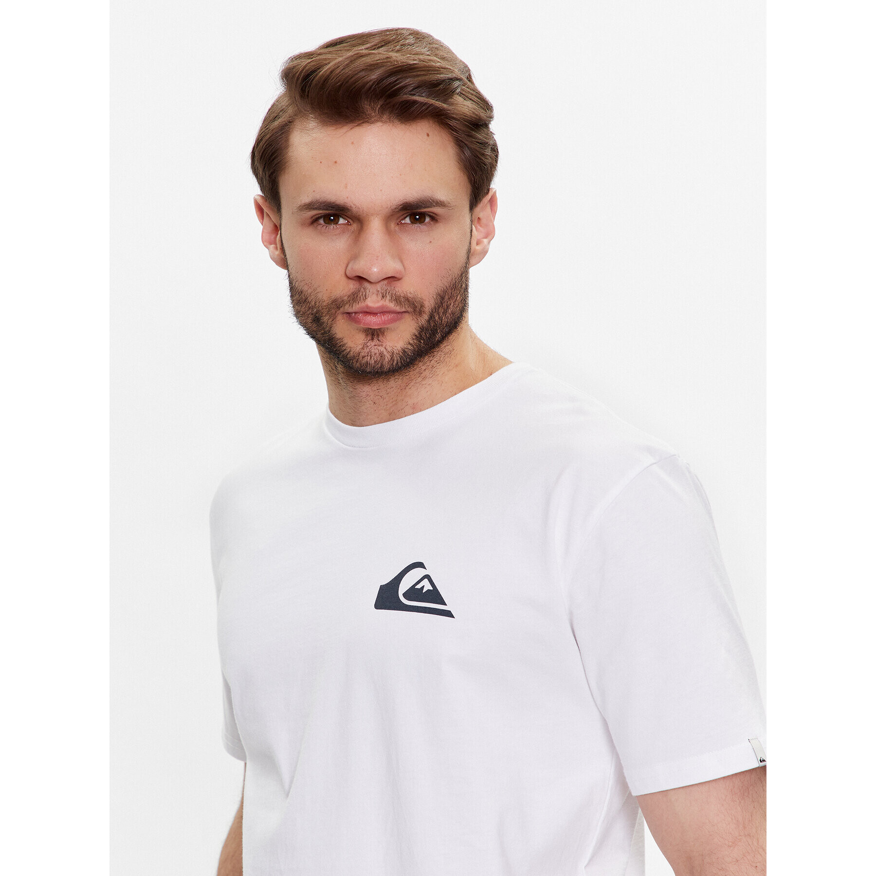 Quiksilver Тишърт Mini Logo EQYZT07215 Бял Regular Fit - Pepit.bg
