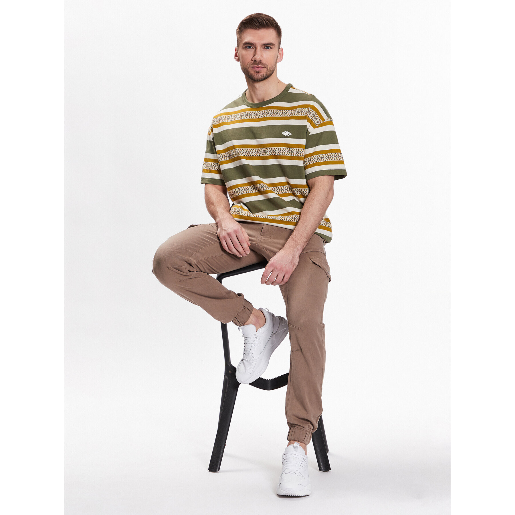 Quiksilver Тишърт Moonbeam Jack EQYKT04264 Каки Regular Fit - Pepit.bg