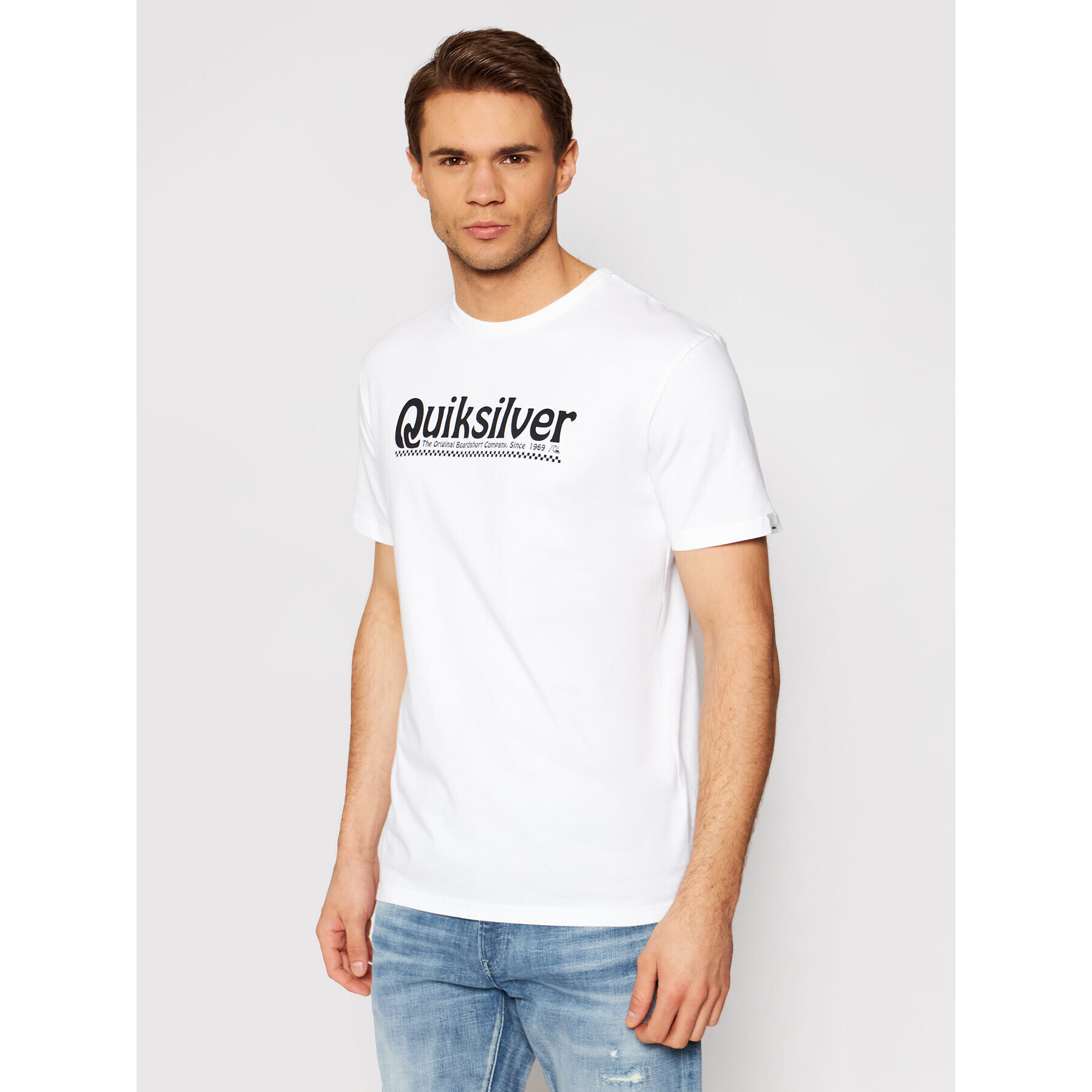 Quiksilver Тишърт New Slang Ss EQYZT05754 Бял Regular Fit - Pepit.bg