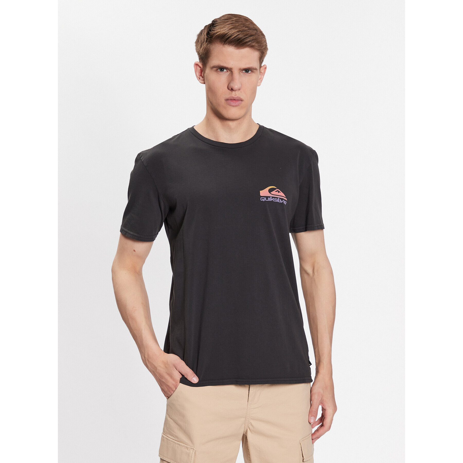 Quiksilver Тишърт Pas Time Paradise EQYZT07252 Черен Regular Fit - Pepit.bg