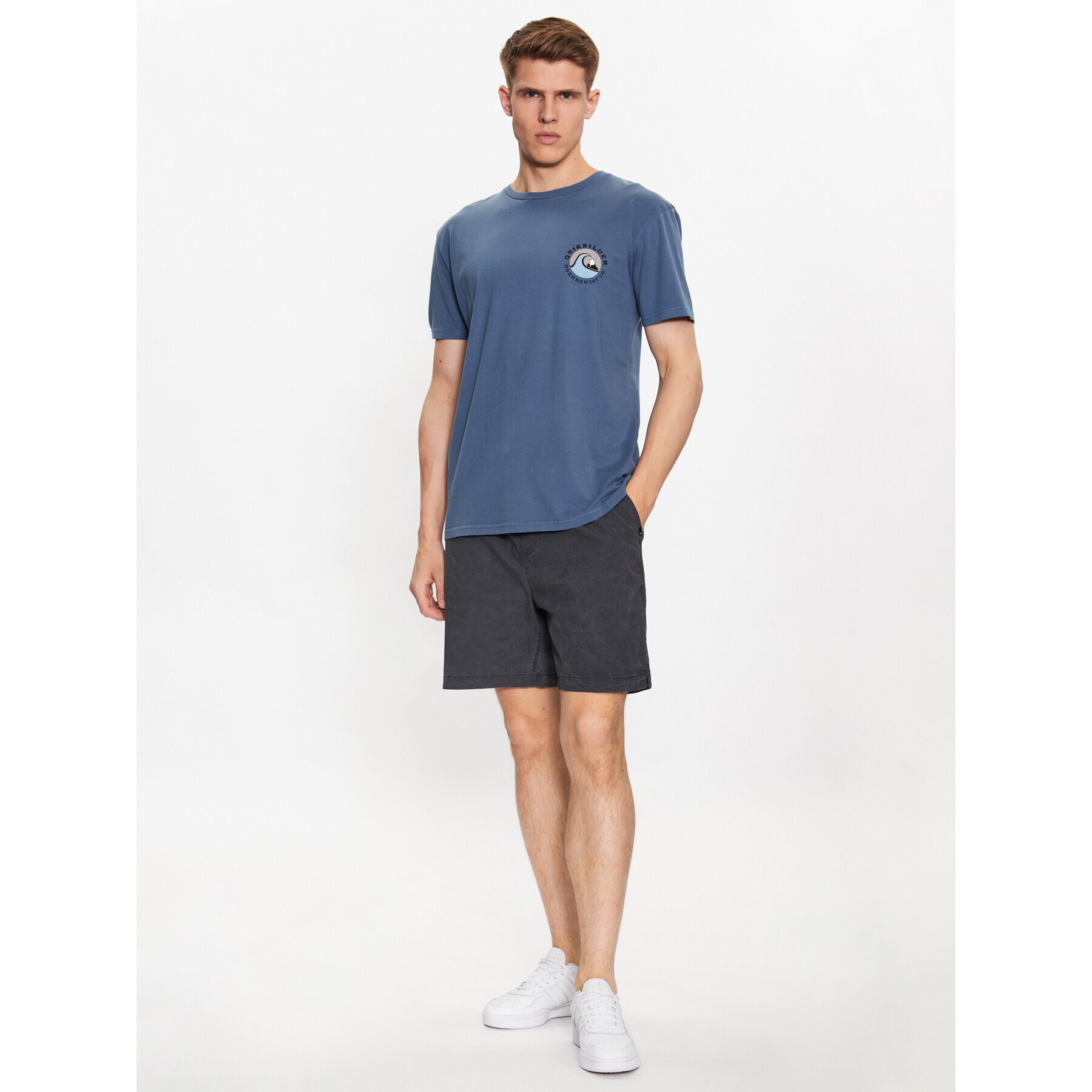 Quiksilver Тишърт Qs Bubble Stamp EQYZT07258 Син Regular Fit - Pepit.bg