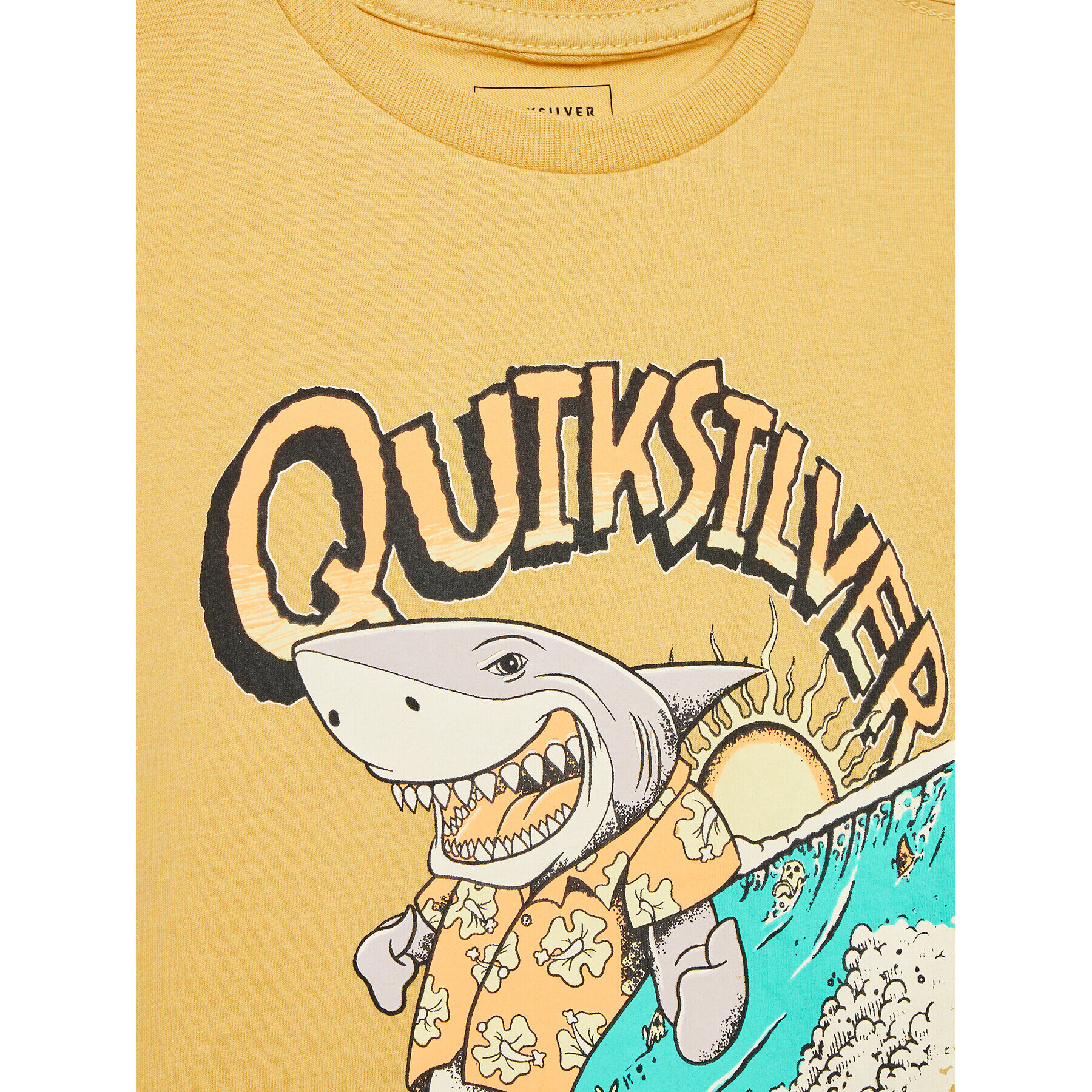 Quiksilver Тишърт Shark Smile EQKZT03482 Жълт Regular Fit - Pepit.bg