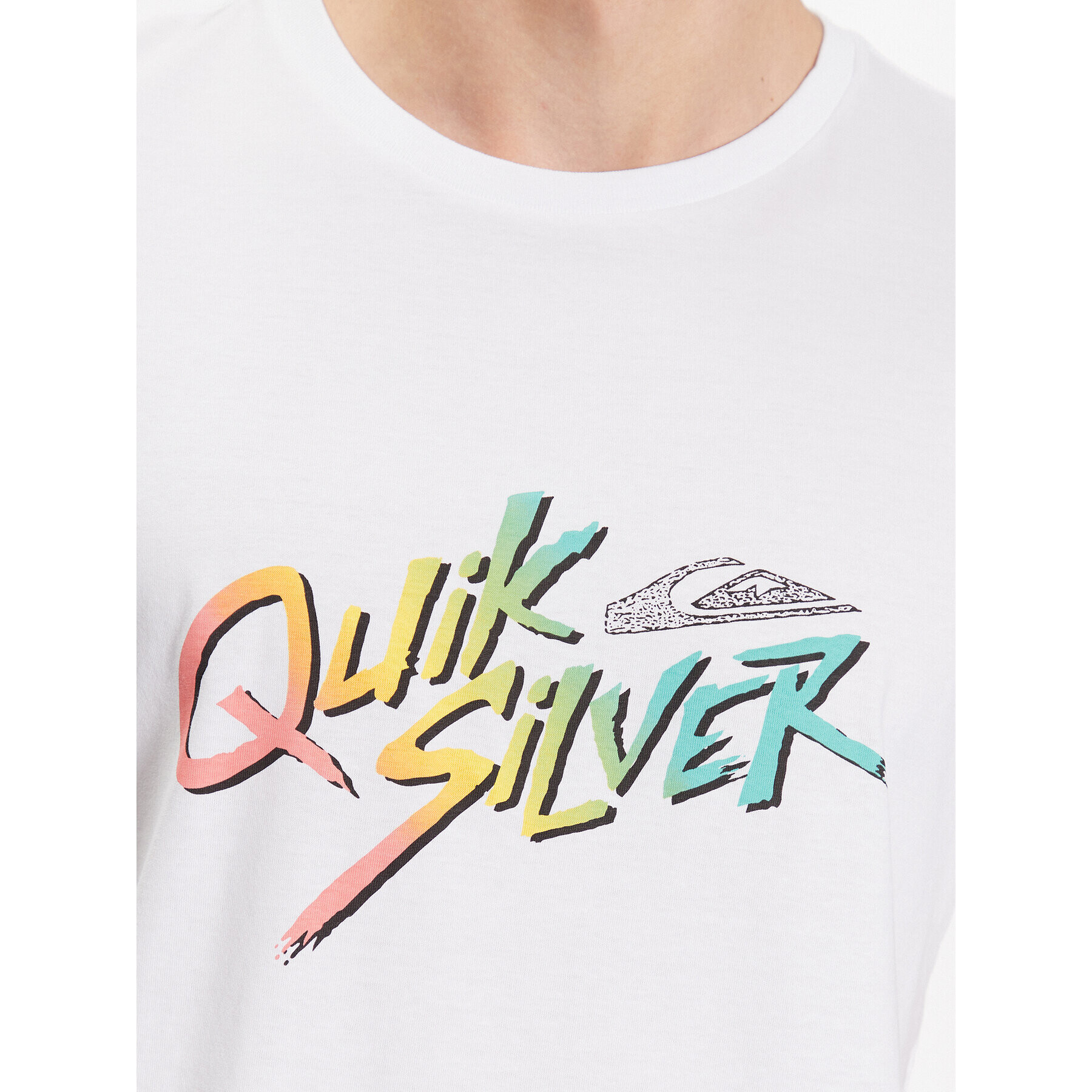 Quiksilver Тишърт Signature Move EQYZT07223 Бял Regular Fit - Pepit.bg