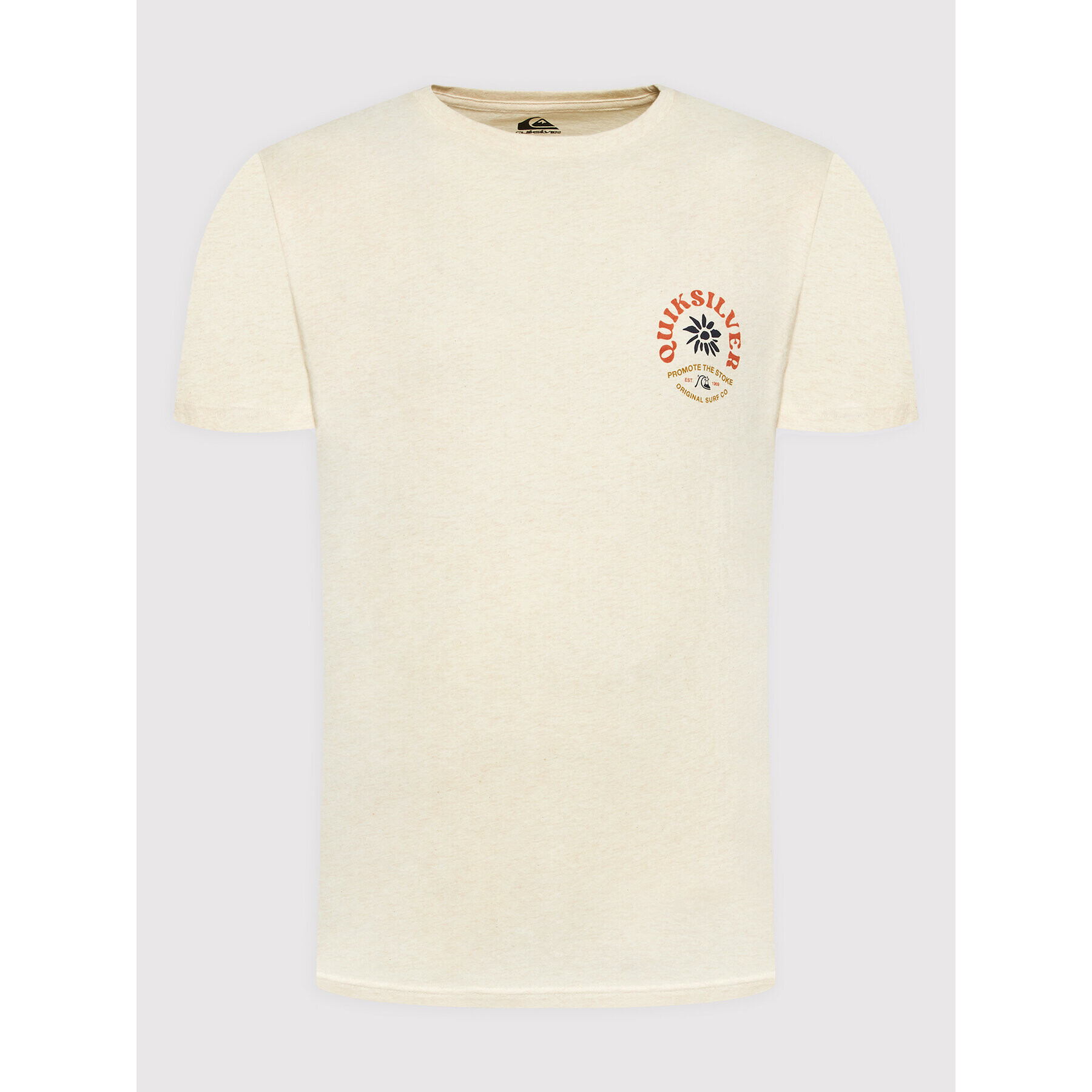 Quiksilver Тишърт Simple Script EQYZT06697 Бежов Regular Fit - Pepit.bg