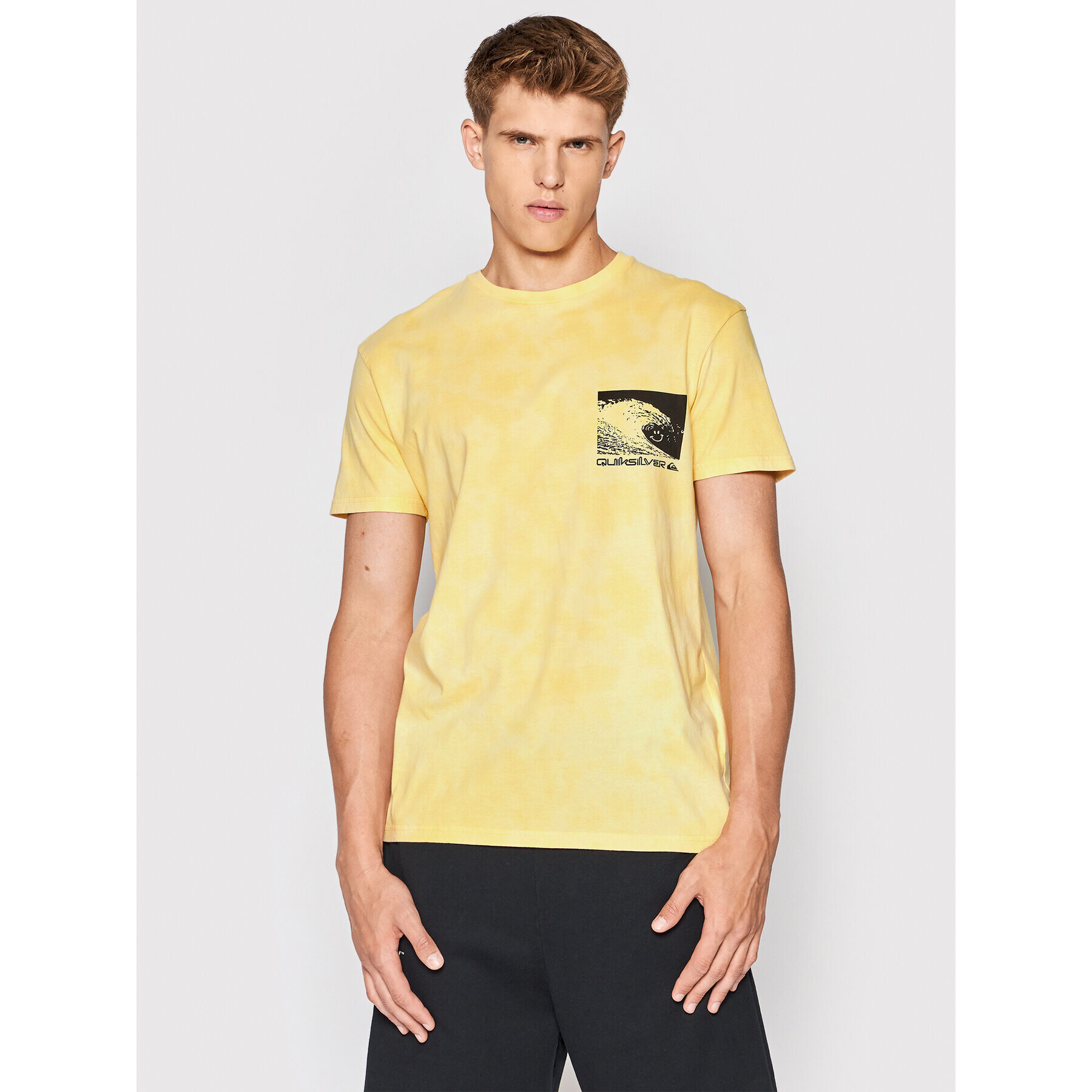 Quiksilver Тишърт Smiley Wave EQYZT06703 Жълт Regular Fit - Pepit.bg