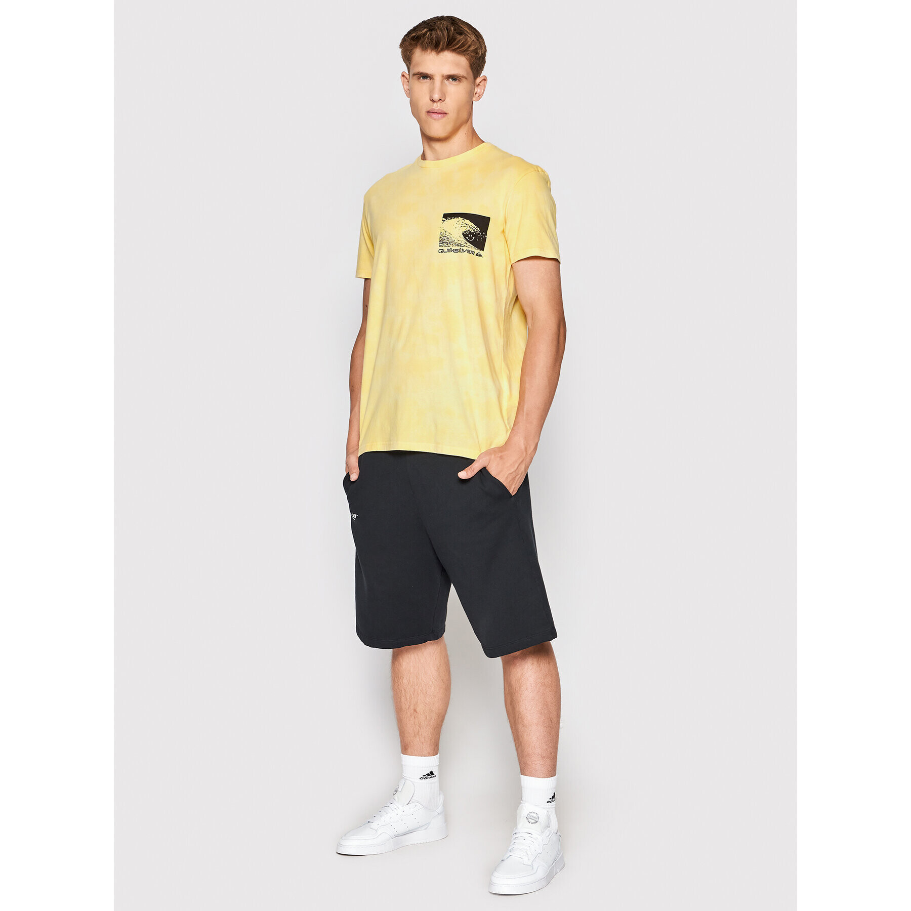 Quiksilver Тишърт Smiley Wave EQYZT06703 Жълт Regular Fit - Pepit.bg