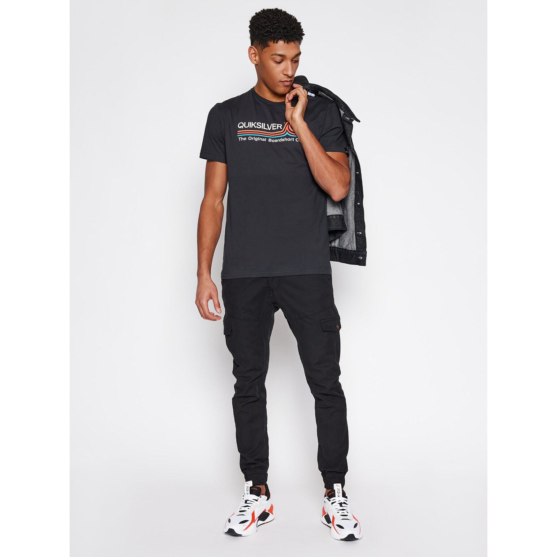 Quiksilver Тишърт Stone Cold Classic EQYZT05748 Черен Regular Fit - Pepit.bg