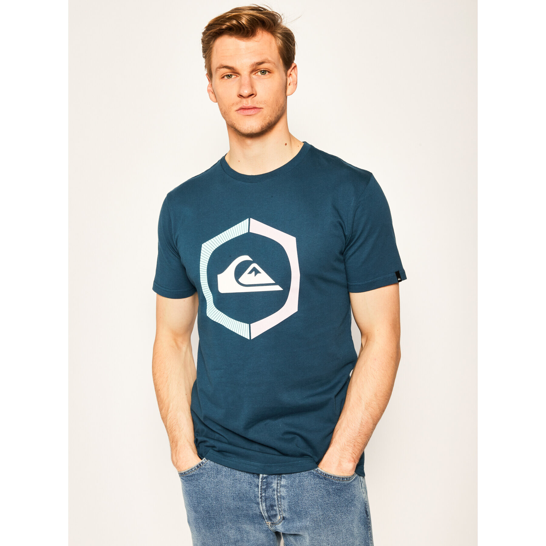 Quiksilver Тишърт Sure Thing EQYZT05762 Син Regular Fit - Pepit.bg
