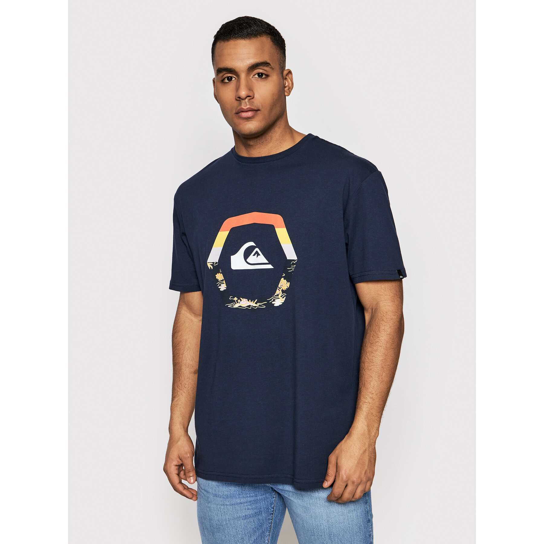 Quiksilver Тишърт Uprise EQYZT06663 Тъмносин Regular Fit - Pepit.bg