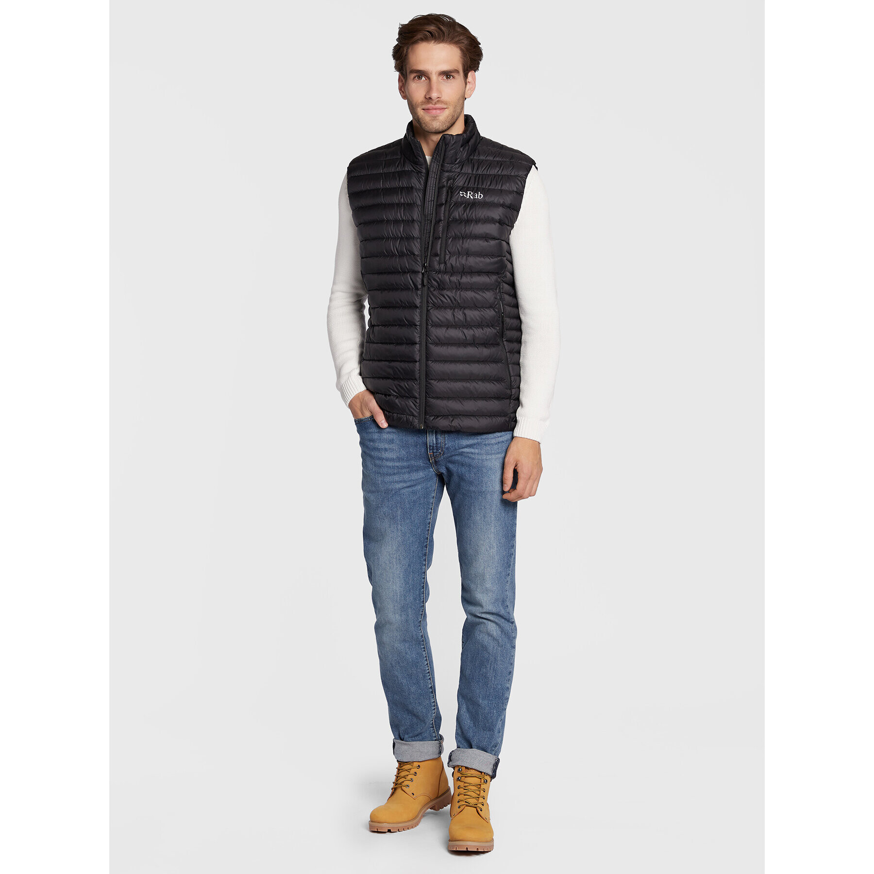 Rab Елек Microlight Down Vest QDB-18-BL-M Черен Regular Fit - Pepit.bg