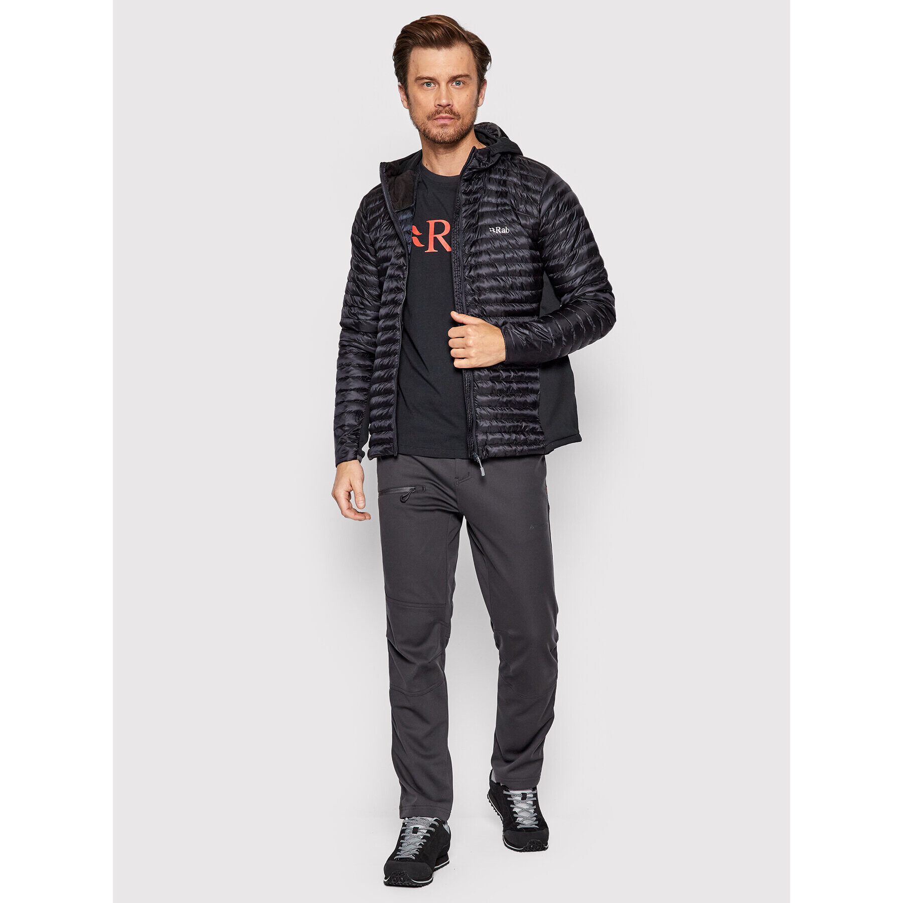 Rab Преходно яке Cirrus Flex QIO-68-BL-L Черен Regular Fit - Pepit.bg
