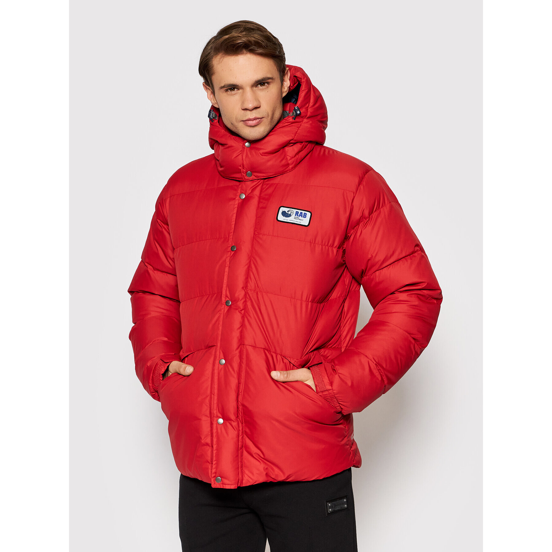 Rab Пухено яке Andes QDA-98-RU-L Червен Relaxed Fit - Pepit.bg