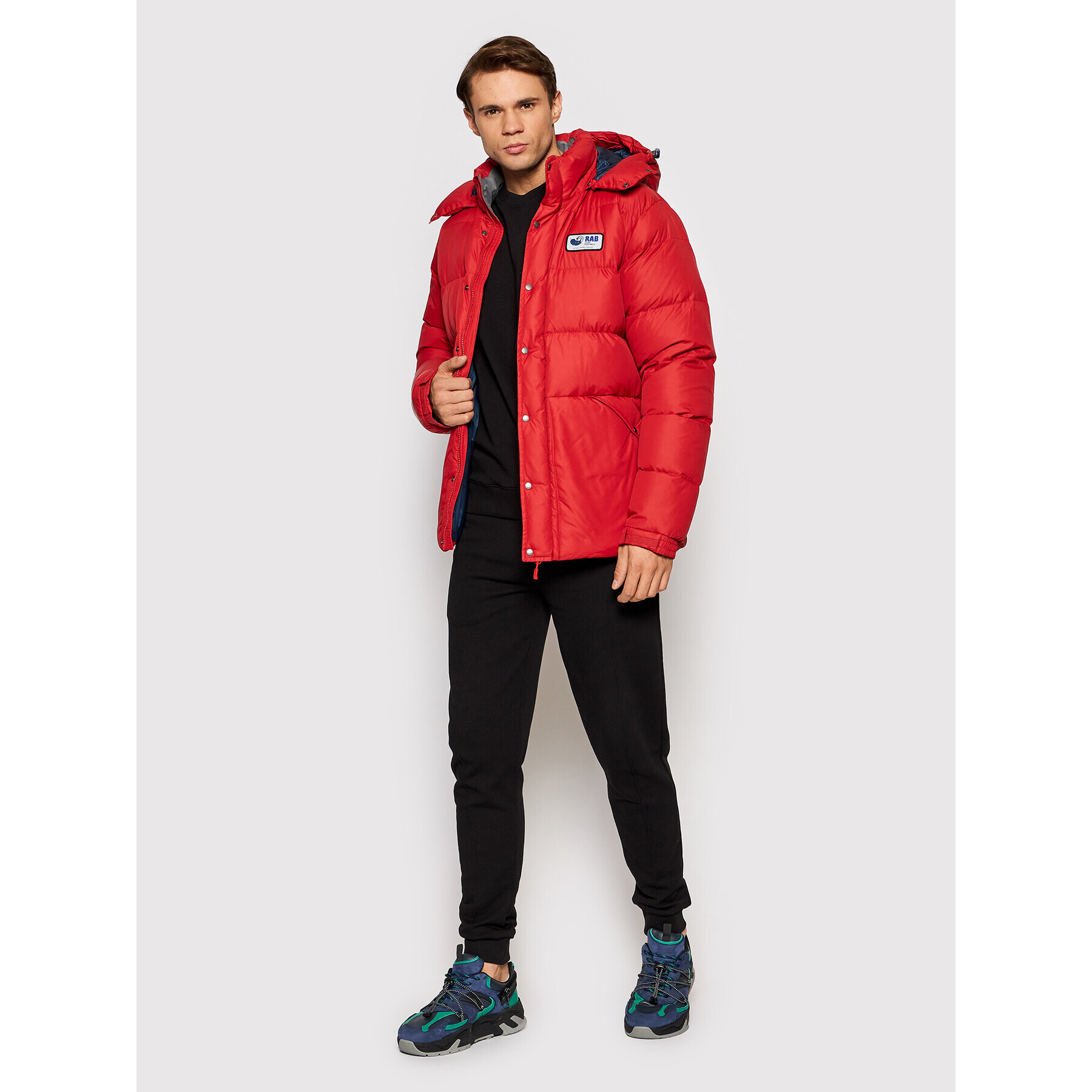 Rab Пухено яке Andes QDA-98-RU-L Червен Relaxed Fit - Pepit.bg