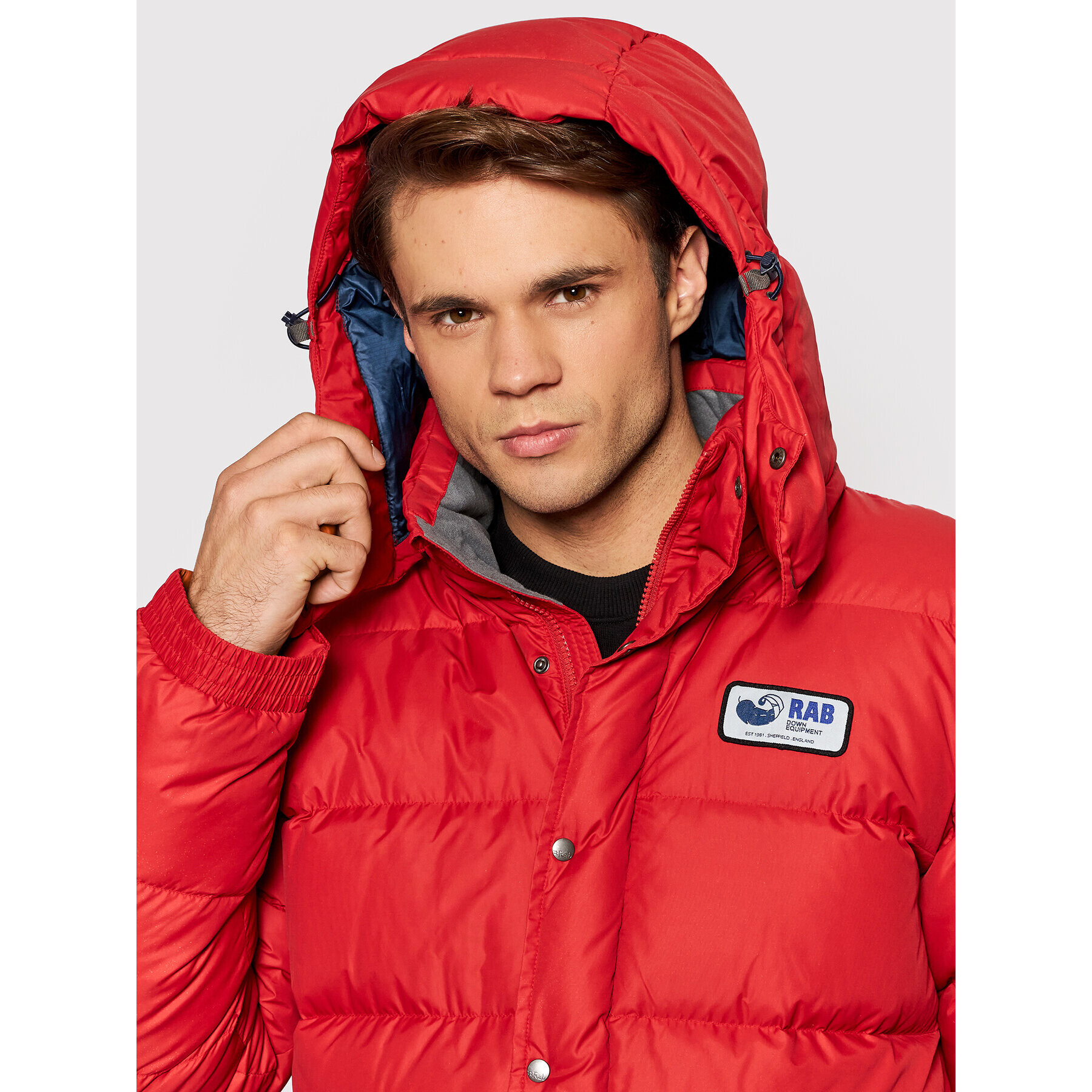 Rab Пухено яке Andes QDA-98-RU-L Червен Relaxed Fit - Pepit.bg