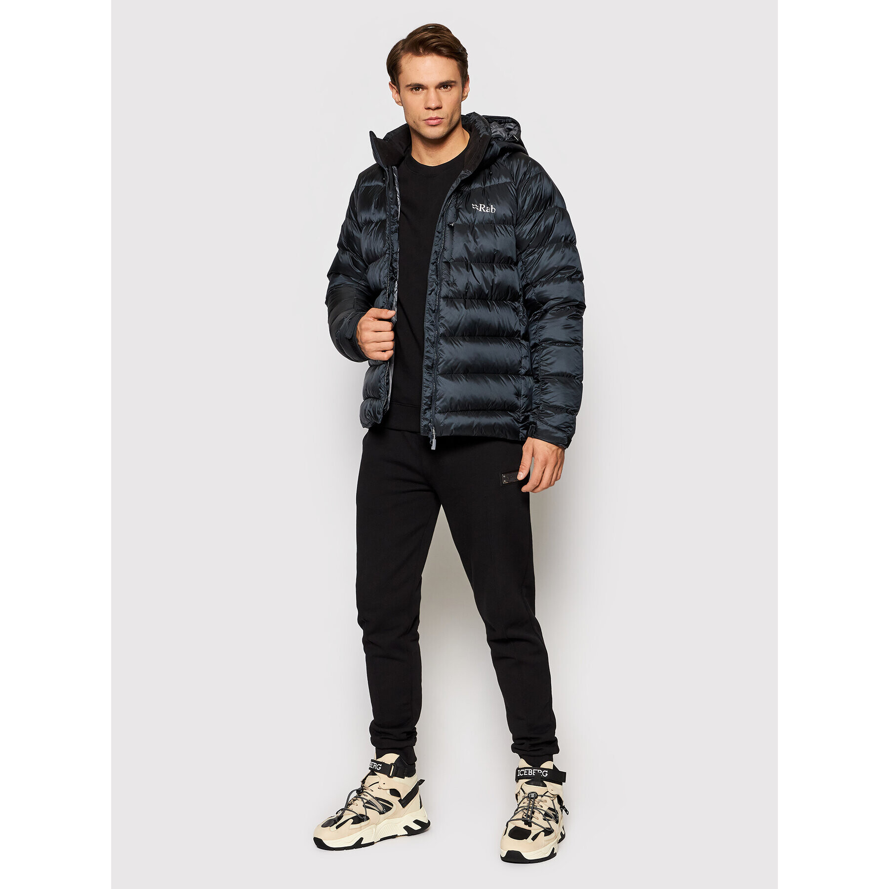 Rab Пухено яке Axion QDE-64-BL-L Черен Regular Fit - Pepit.bg