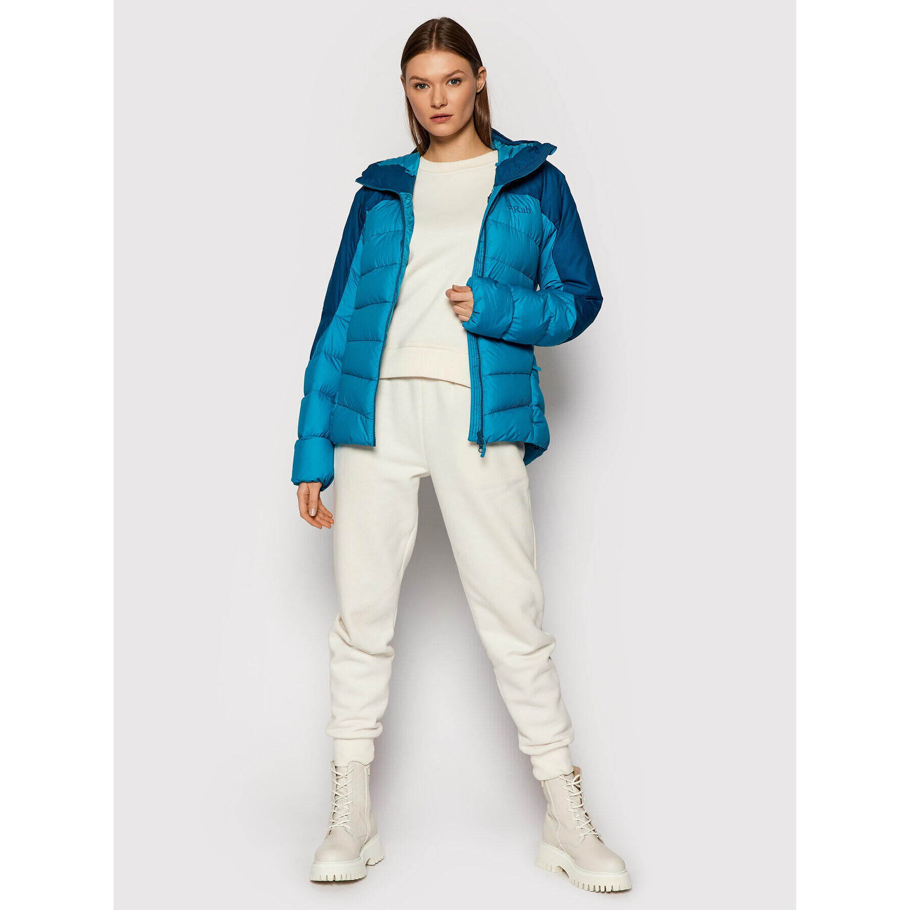Rab Пухено яке Infinity Alpine QDB-28-ULA-08 Зелен Regular Fit - Pepit.bg
