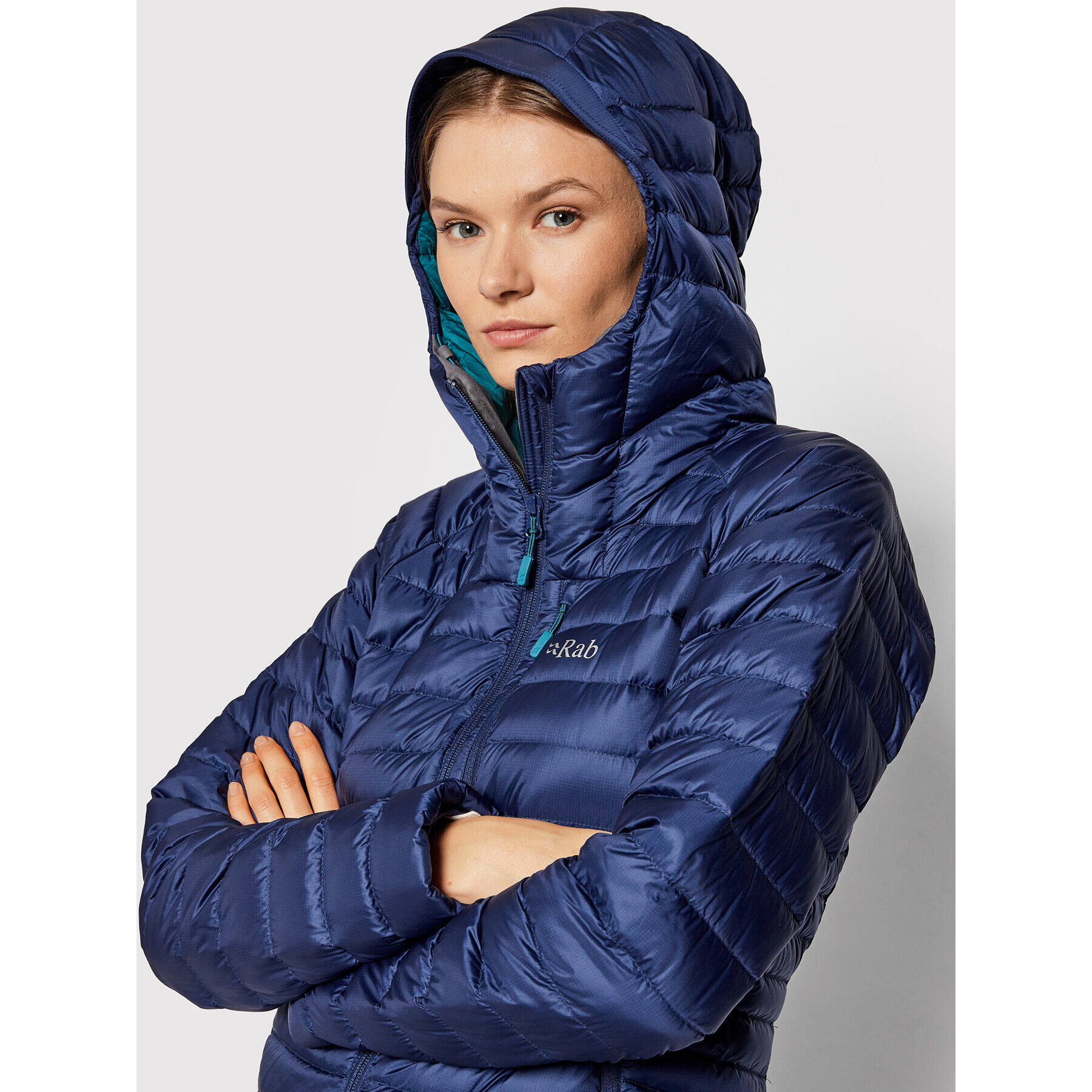 Rab Пухено яке Microlight Alpine QDB-13-DI Тъмносин Slim Fit - Pepit.bg
