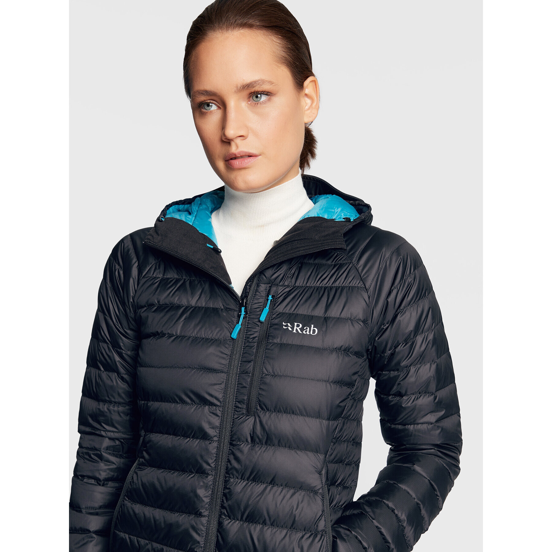 Rab Пухено яке Microlight Alpne QDB-13-BL-10 Черен Regular Fit - Pepit.bg