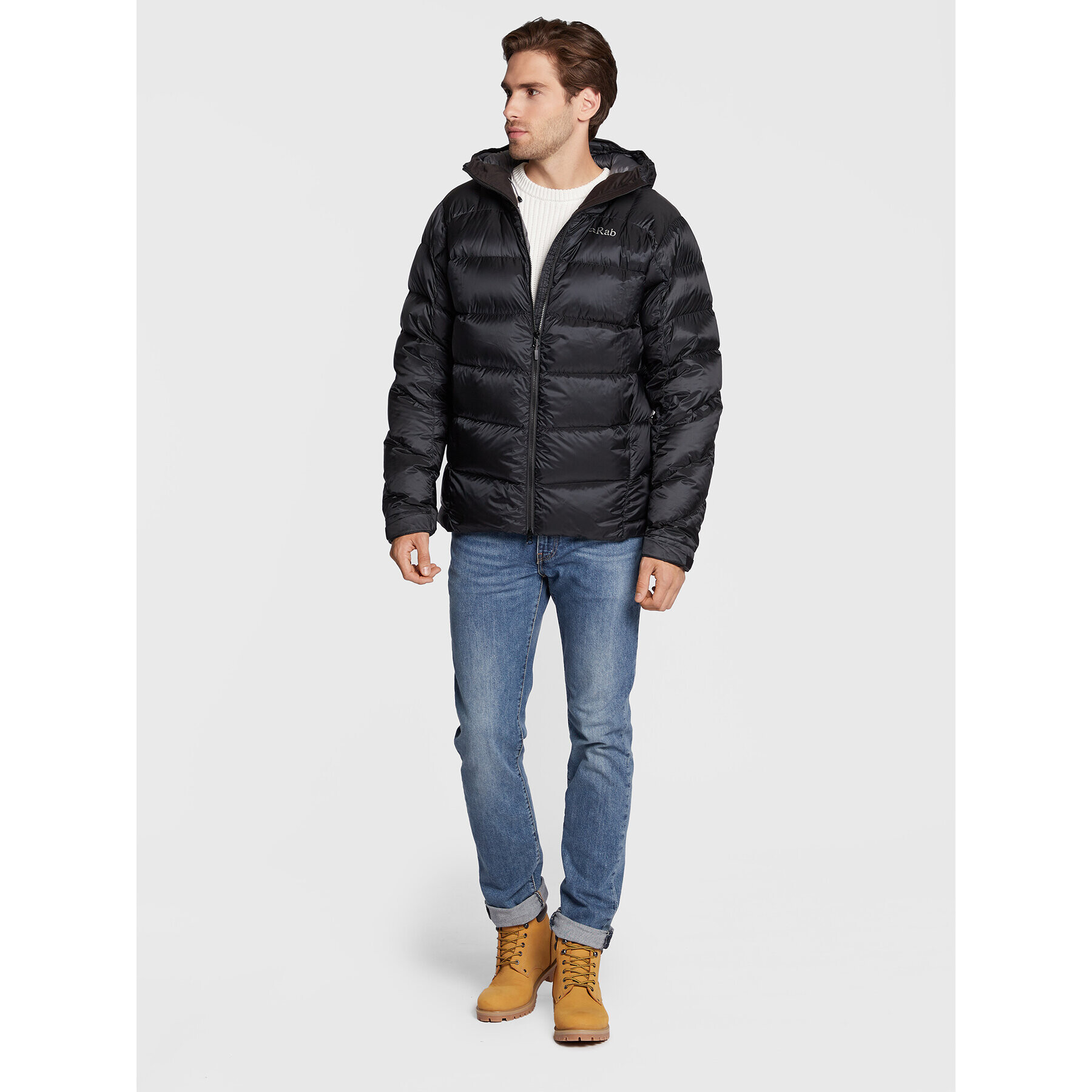 Rab Пухено яке QDN-95-BLK-LRG Черен Regular Fit - Pepit.bg