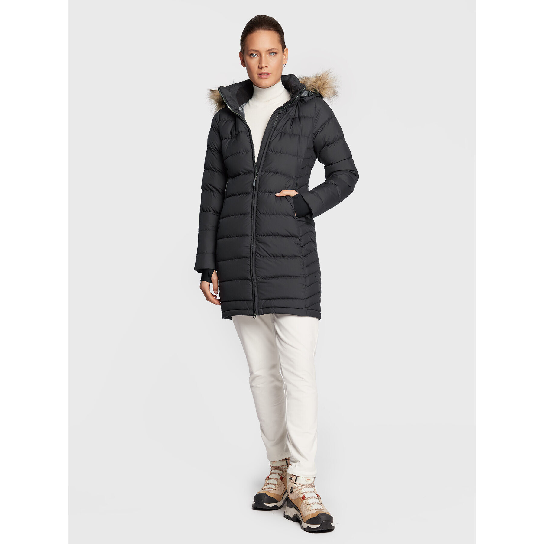 Rab Пухено яке Deep Cover QDB-33-BLK-08 Черен Regular Fit - Pepit.bg