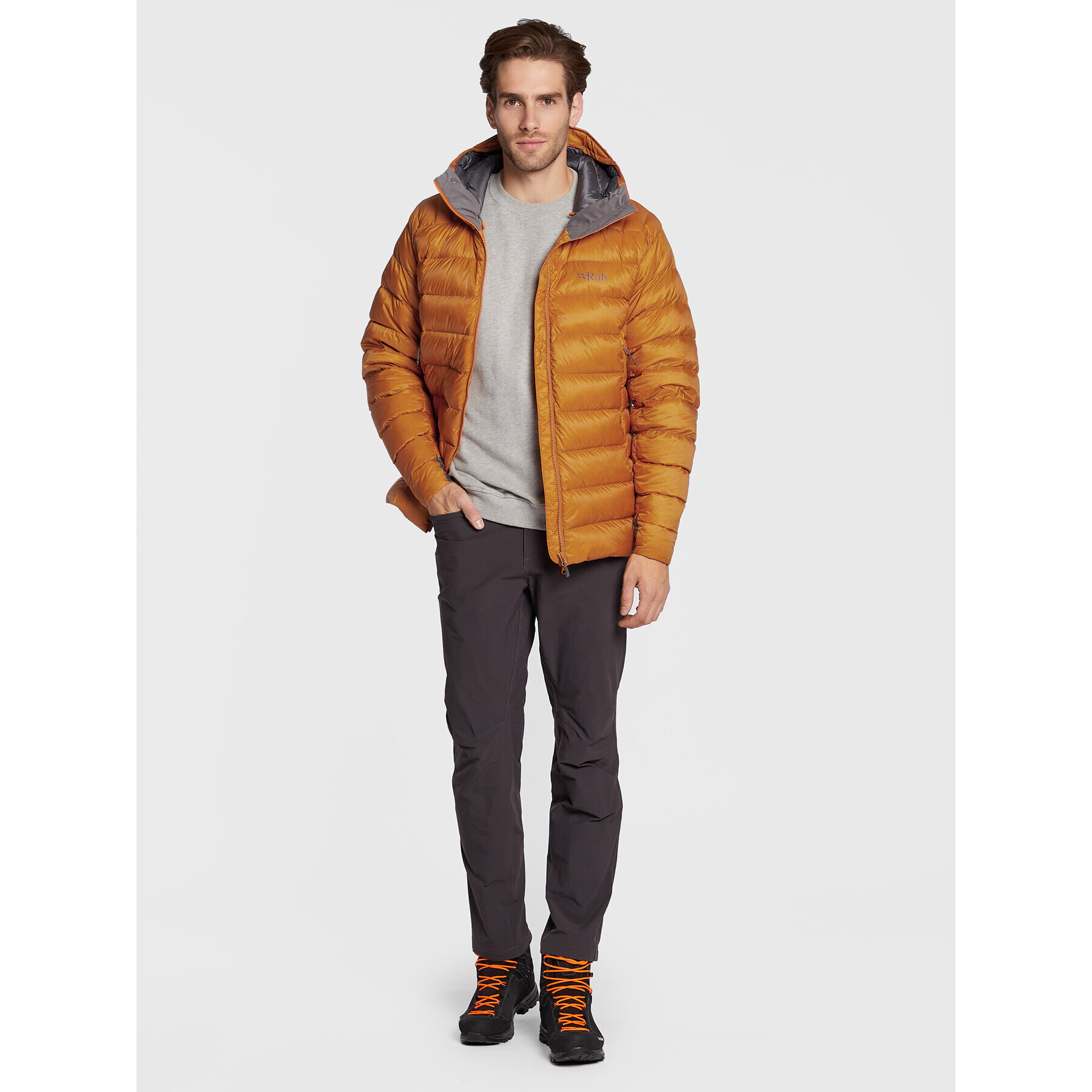 Rab Пухено яке Electron Pro QDN-85-MAM-LRG Оранжев Regular Fit - Pepit.bg
